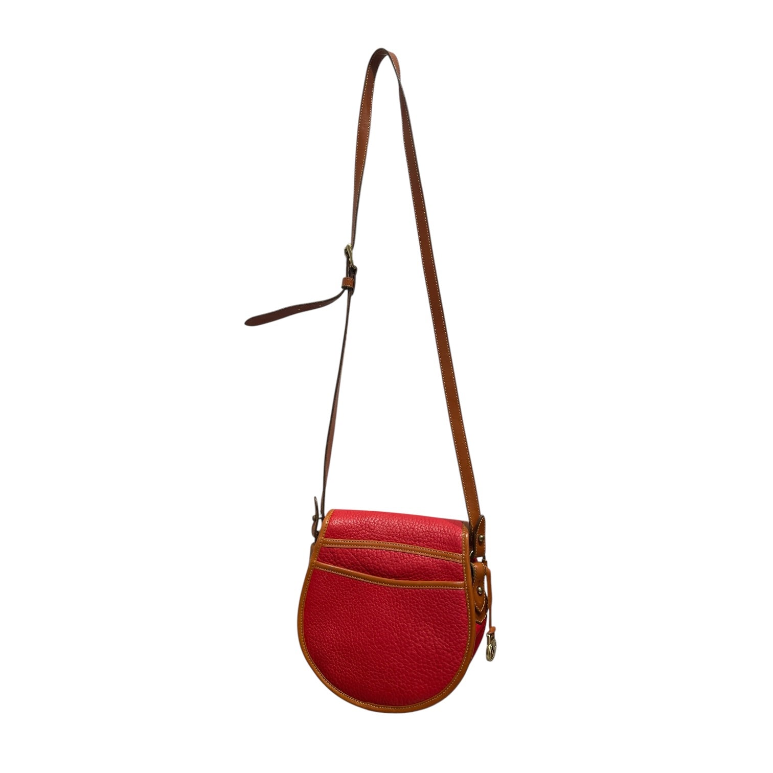 Dooney & Bourke/Cross Body Bag/Leather/RED/BIG DUCK SADDLE BAG view 2