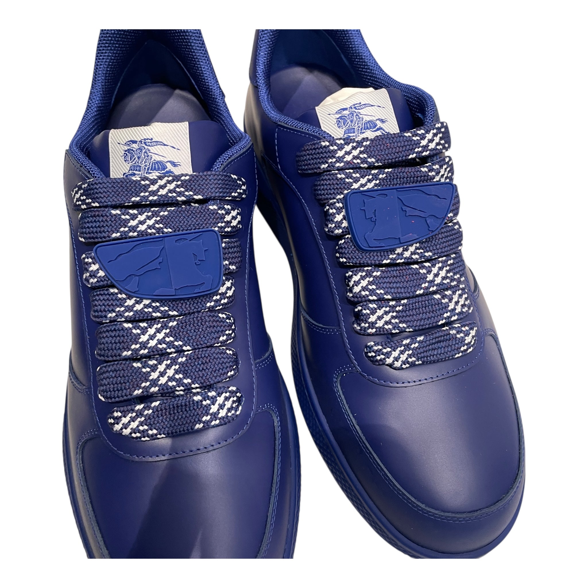 BURBERRY/Low-Sneakers/EU 43/Cotton/BLU/WIDE  BRAIDED LACES BLU view 4