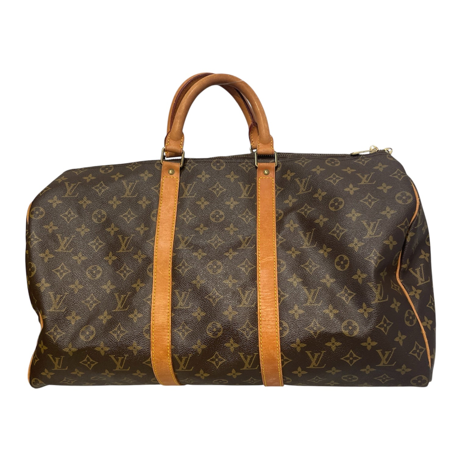 LOUIS VUITTON/Bag/Monogram/Leather/BRW/Brown LV duffle view 2