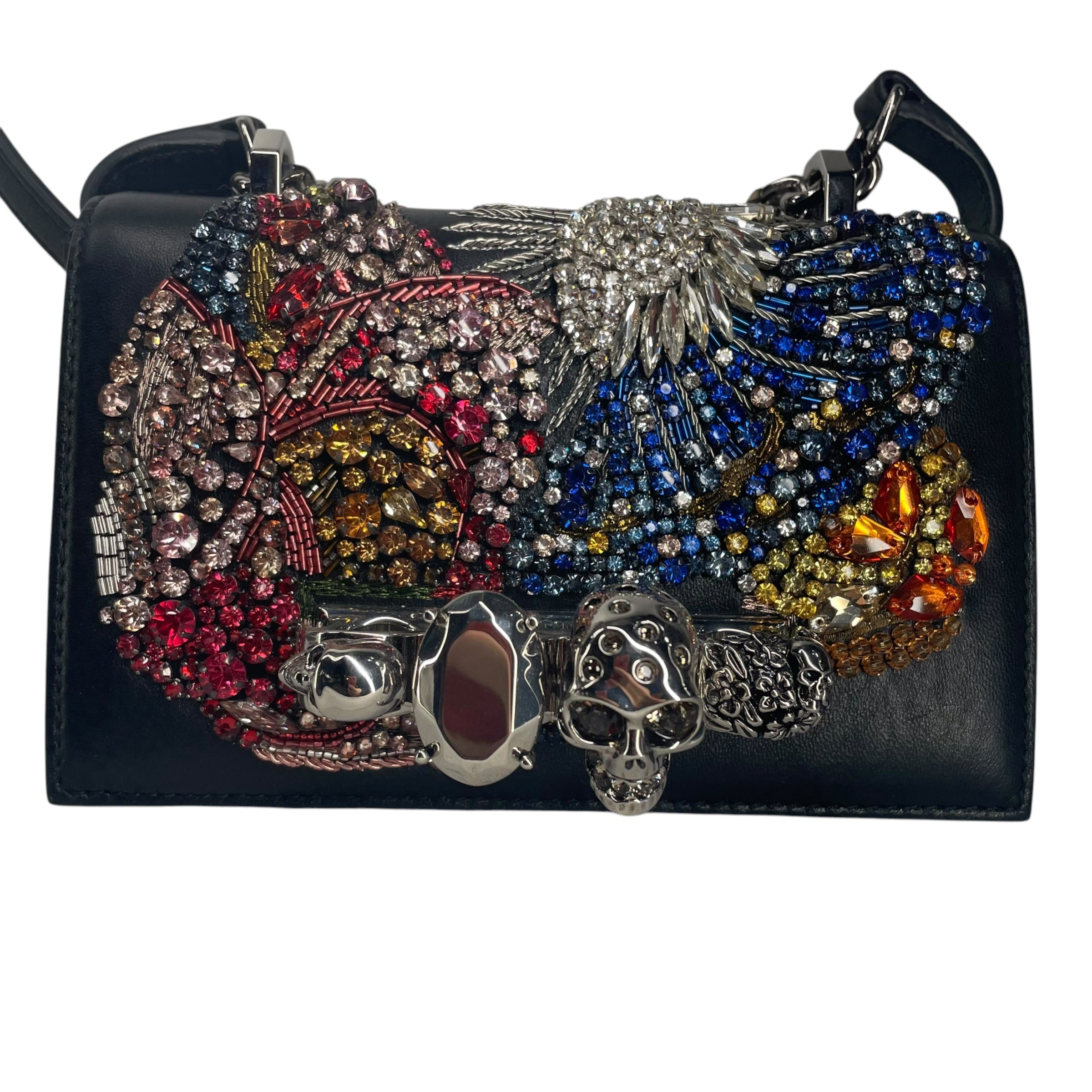 Alexander McQueen/Cross Body Bag/All Over Print/Leather/BLK/GEMSTONE view 1