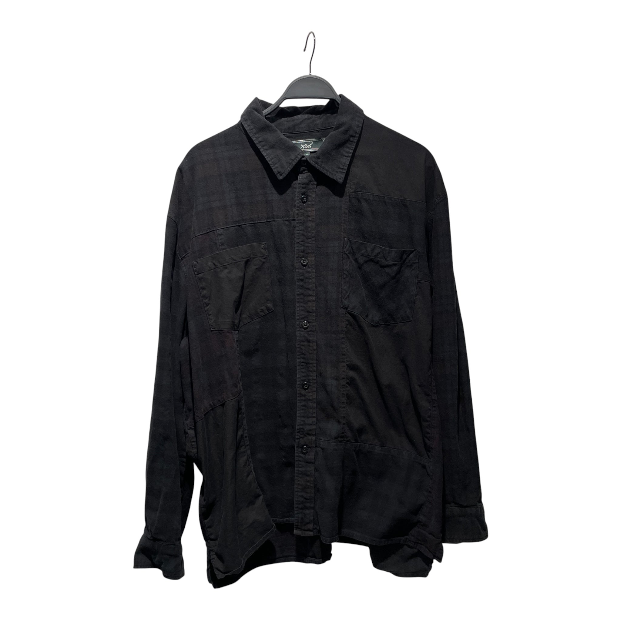 KITH/Flannel Shirt/XL/Cotton/BLK/Plaid/ view 1
