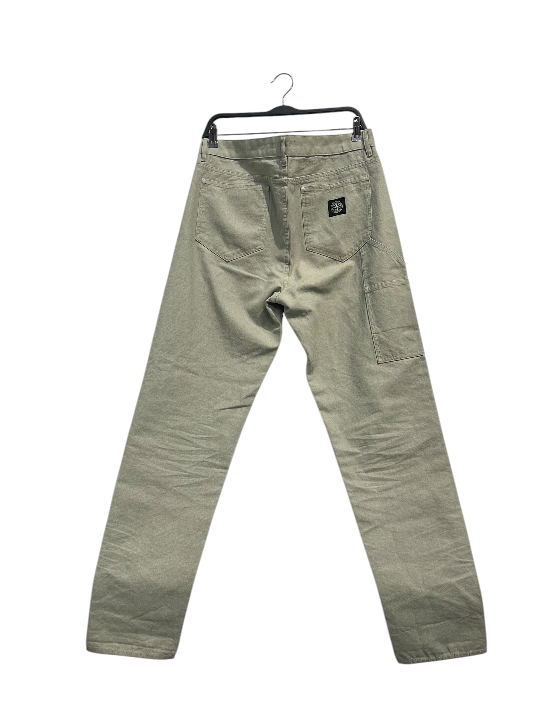 STONE ISLAND/Pants/32/Cotton/GRN/knee patches view 2