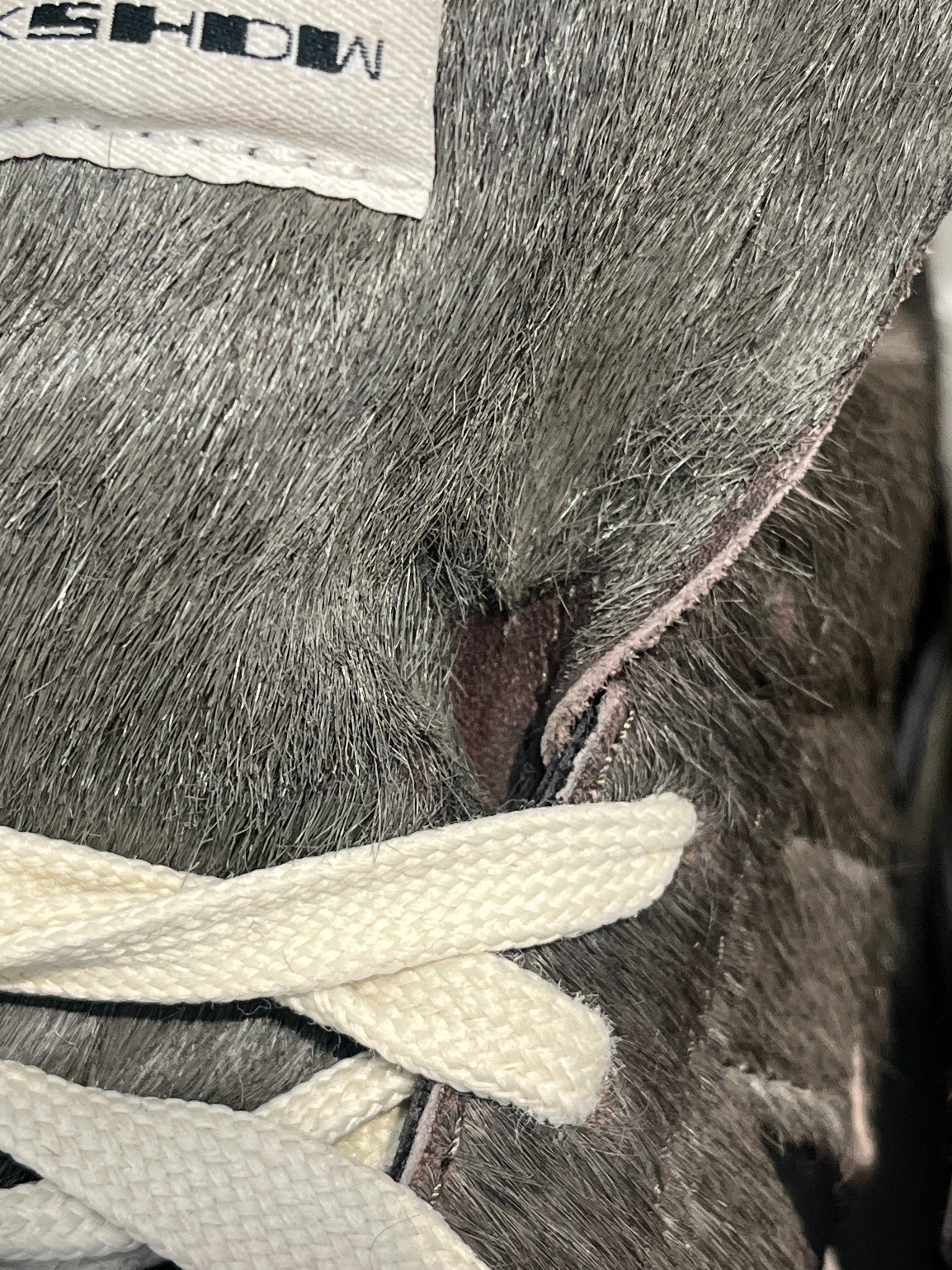 CONVERSE/Rick Owens/Low-Sneakers/US 12/GRY/PONY HAIR view 8