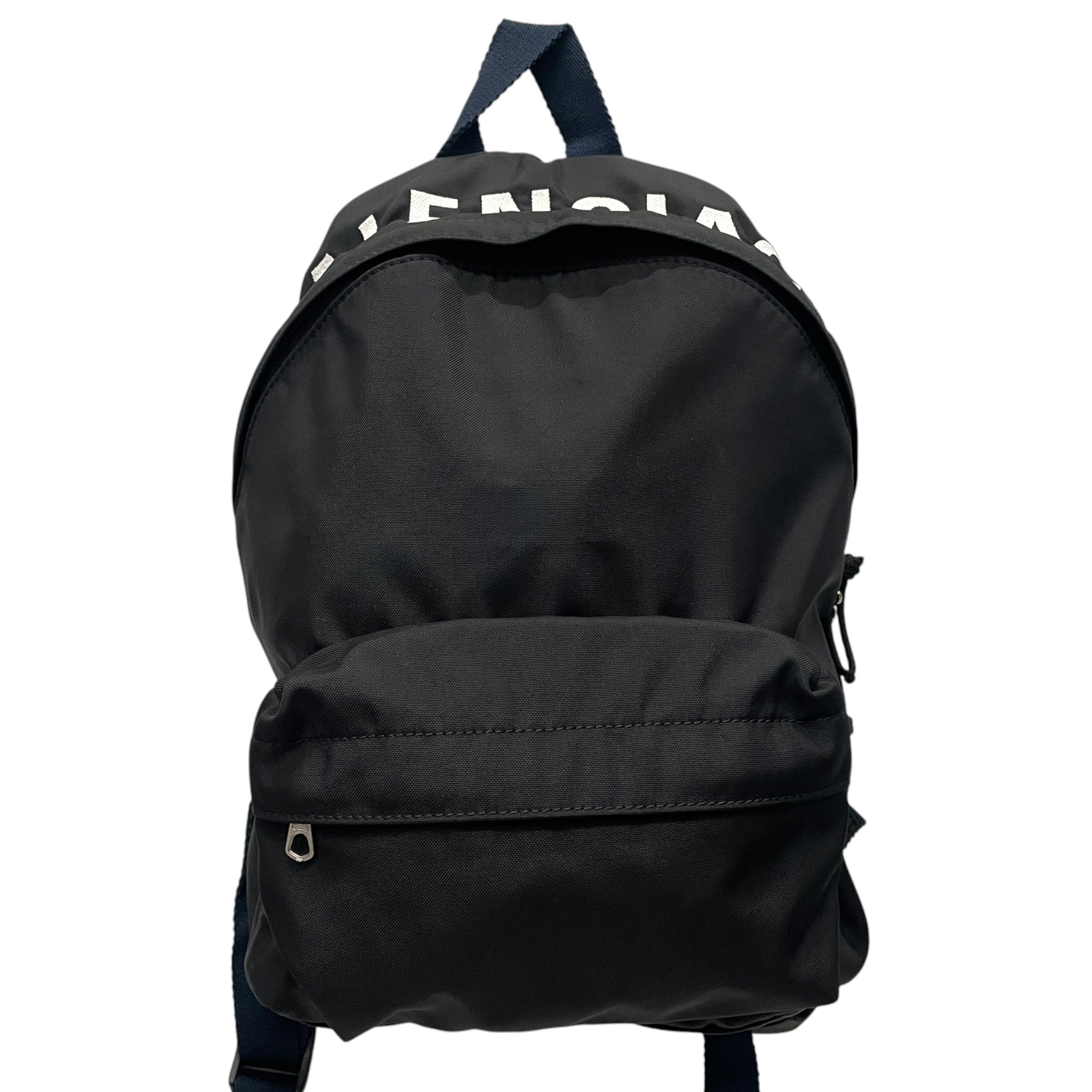 BALENCIAGA/Backpack/Nylon/BLK/NYLON WHEEL MINI/WHITE LOGO view 1