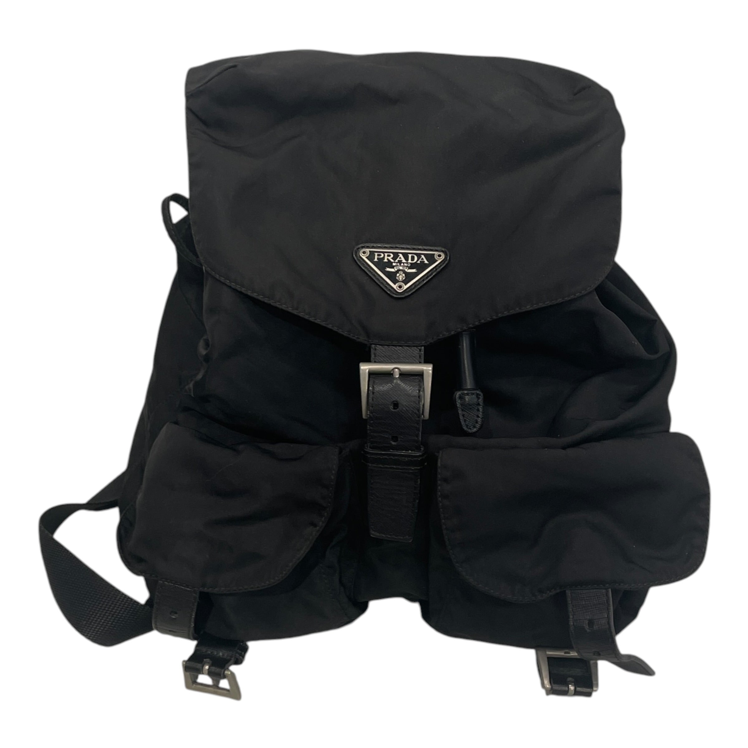 PRADA/Backpack/Nylon/BLK/VELA BACKPACK view 1