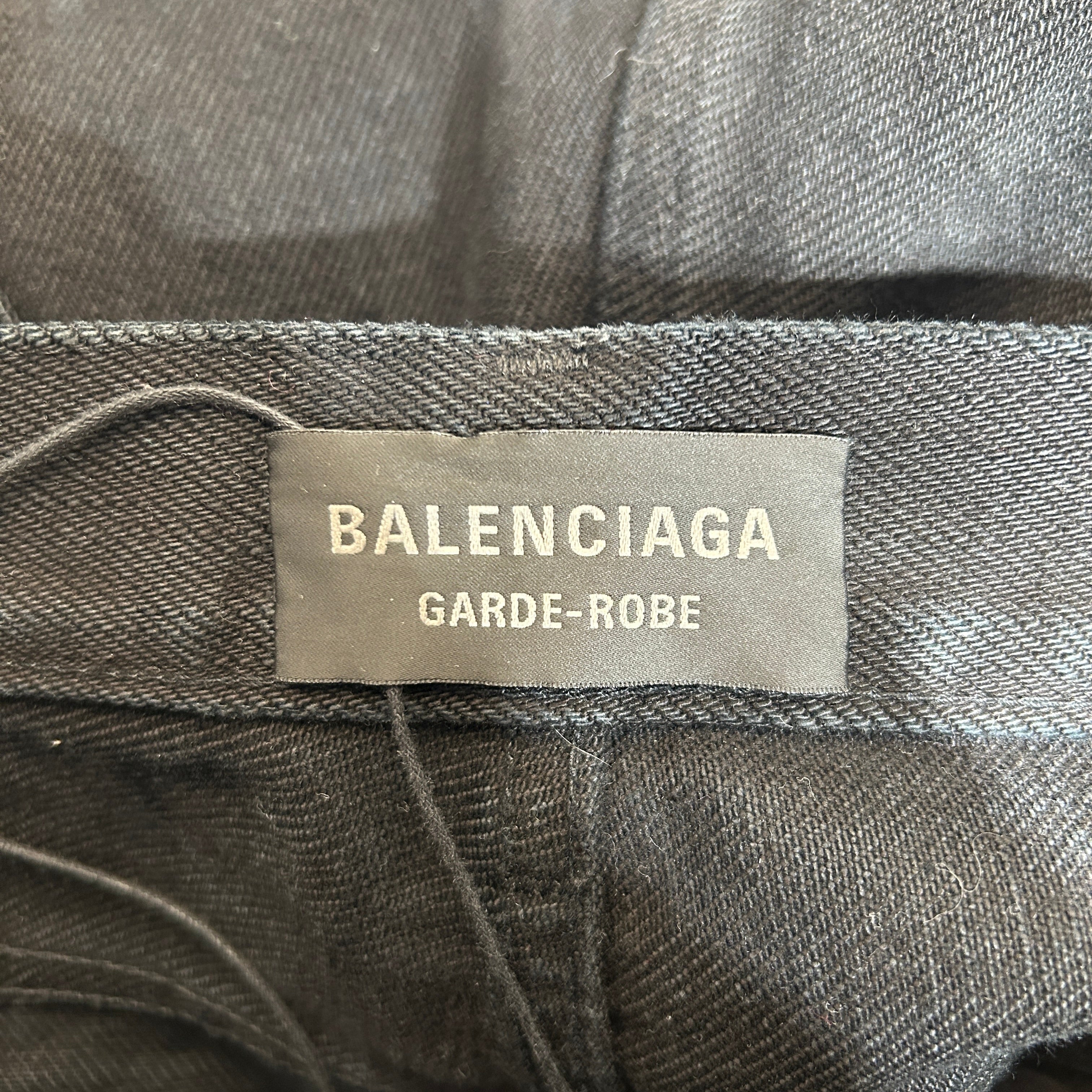 BALENCIAGA/Pants/32/Denim/BLK/2022 view 3