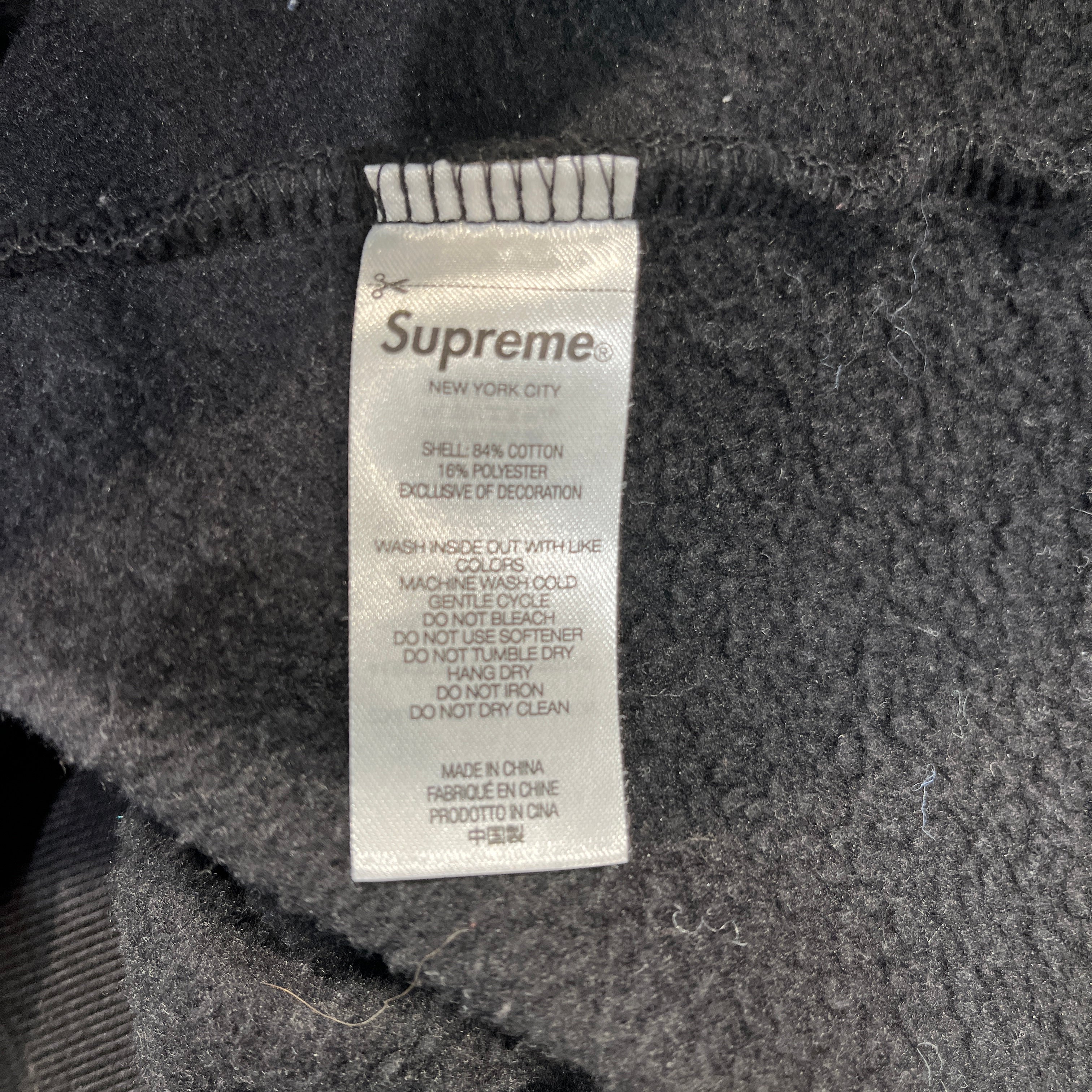 Supreme/Hoodie/XL/Graphic/Cotton/BLK/Rhinestone Spellout view 4