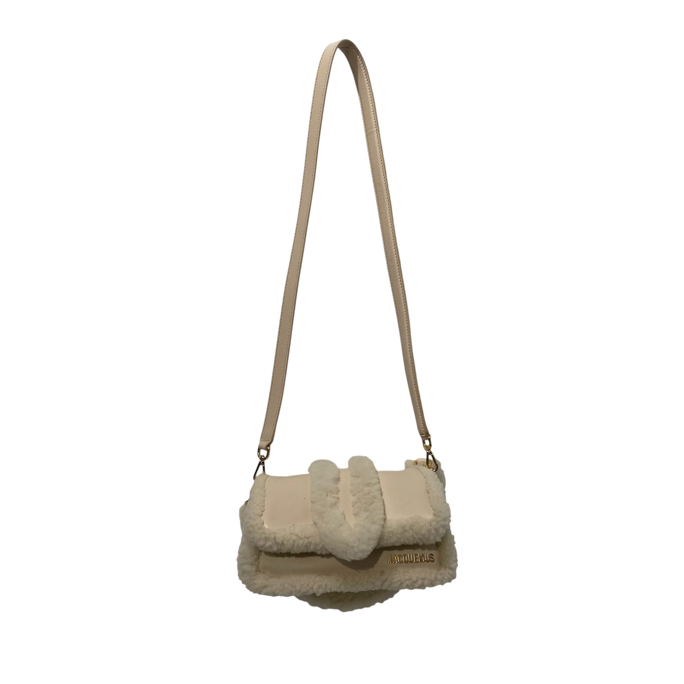 JACQUEMUS/Cross Body Bag/Leather/CRM/PETITE BAMBIMOU DOUX SHEARLING view 1