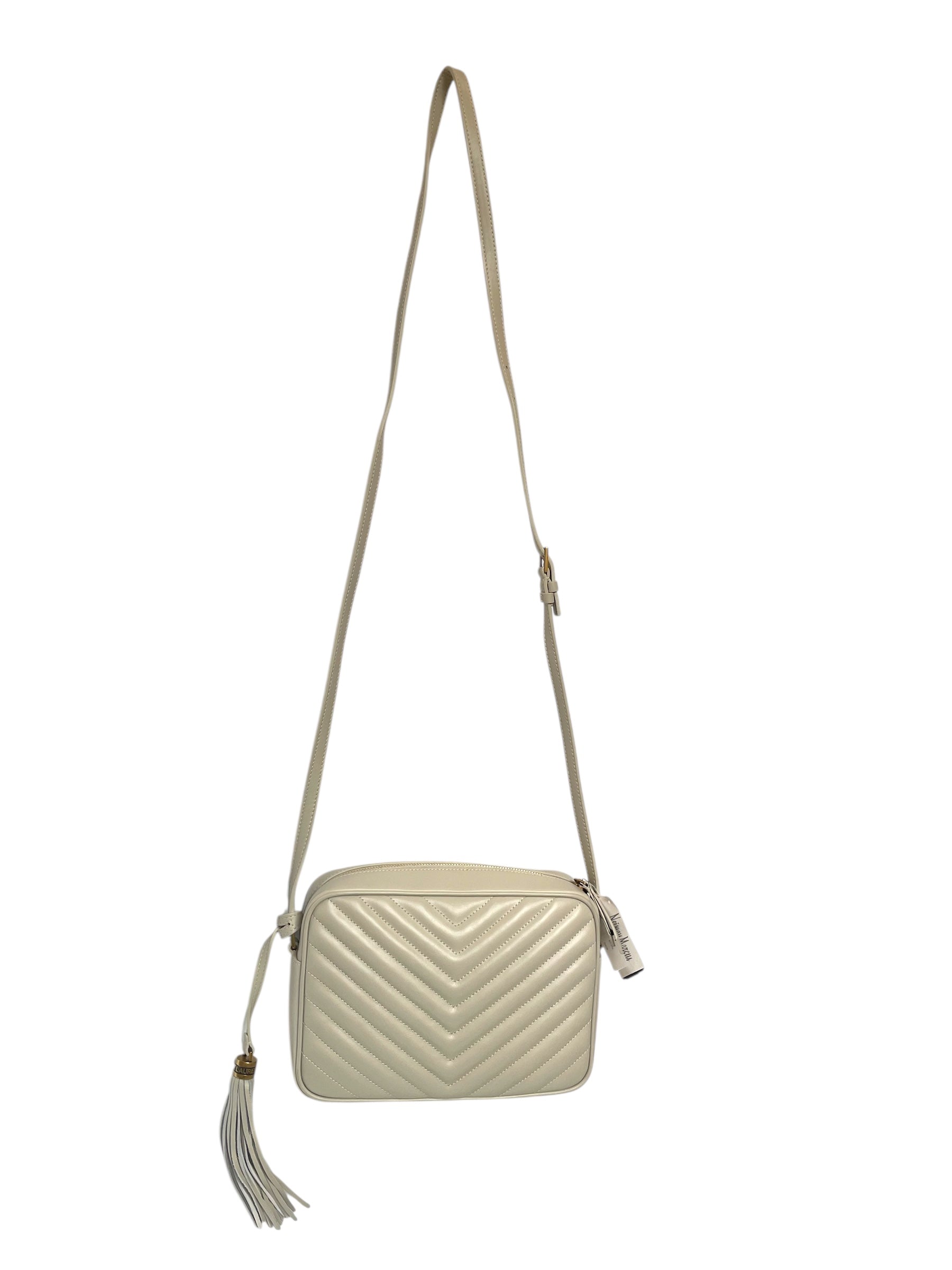 SAINT LAURENT/Cross Body Bag/Leather/WHT/camera lou/gld hardware view 2