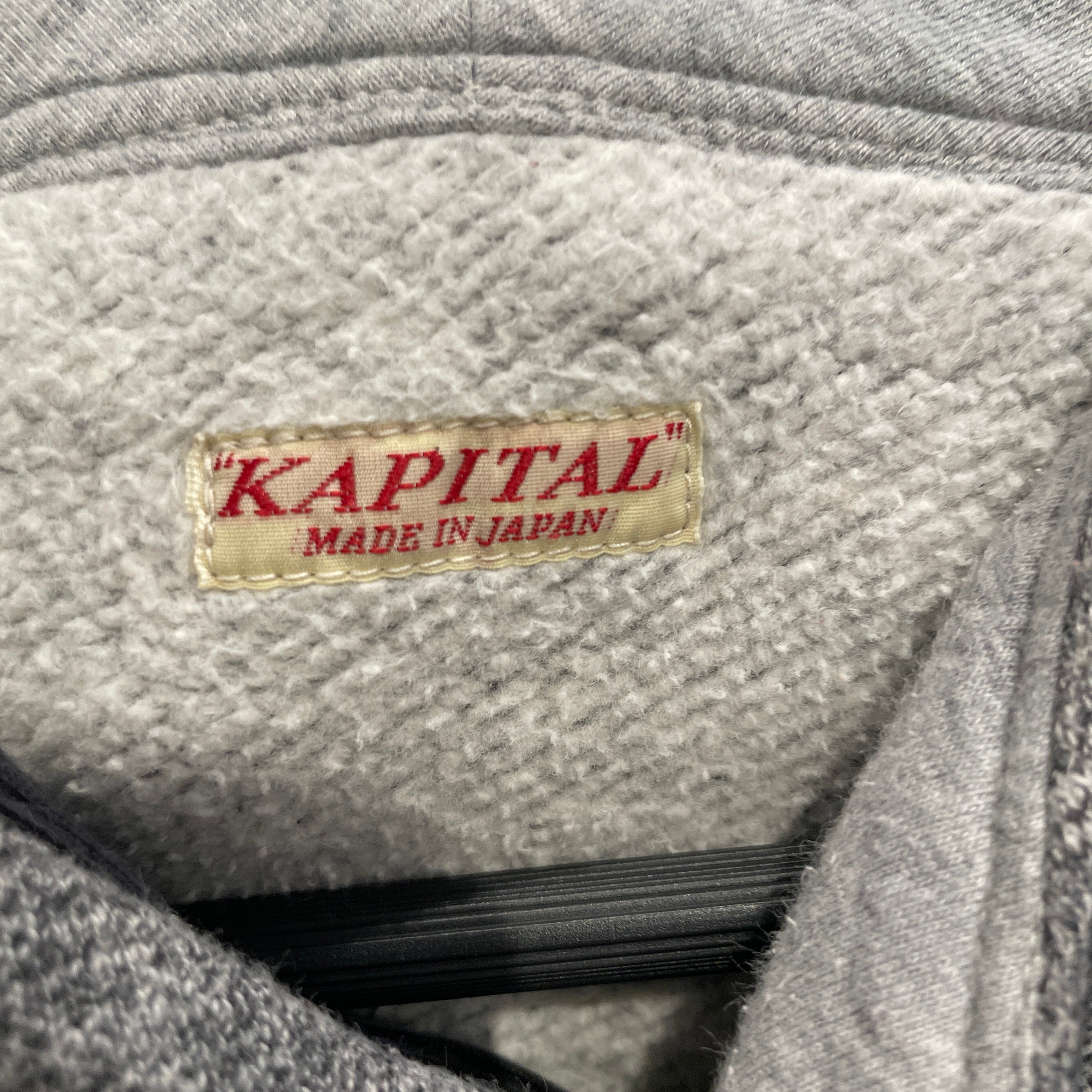 KAPITAL/Heavy Cardigan/2/Border/Cotton/GRY/HARD47BALL CARDIGAN view 3