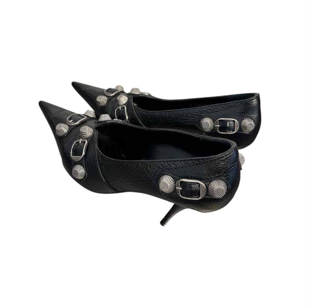 BALENCIAGA/Heels/EU 37/Leather/BLK/Cagole Pumps view 2