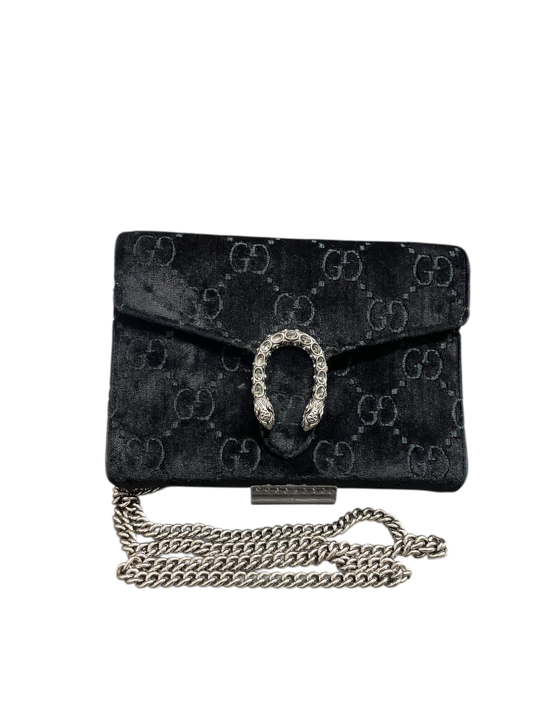 GUCCI/Cross Body Bag/Monogram/Velour/BLK/VELVET DIONYSUS 401231 0959 view 1
