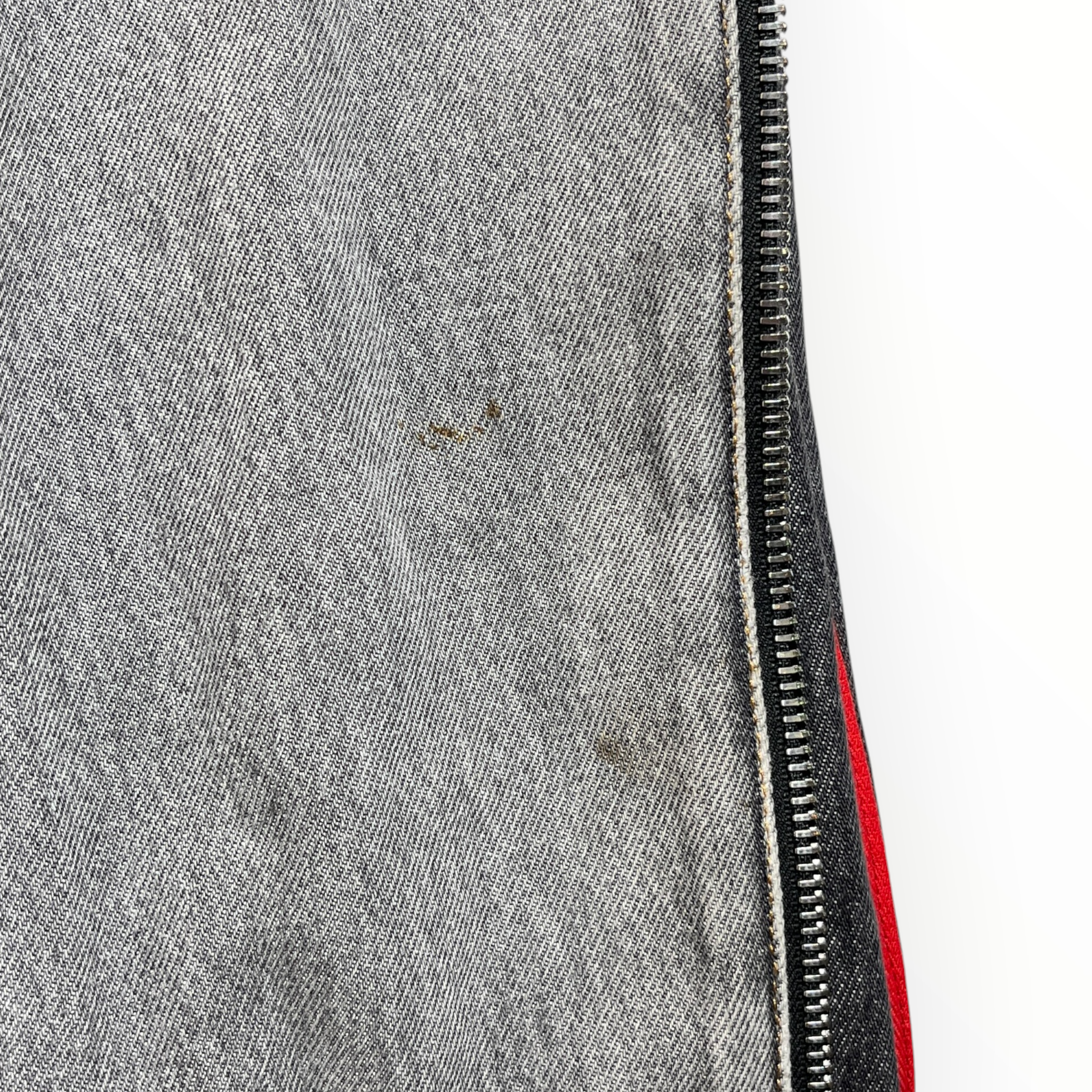 DIESEL/Straight Pants/34/Cotton/GRY/blk red zipper view 4