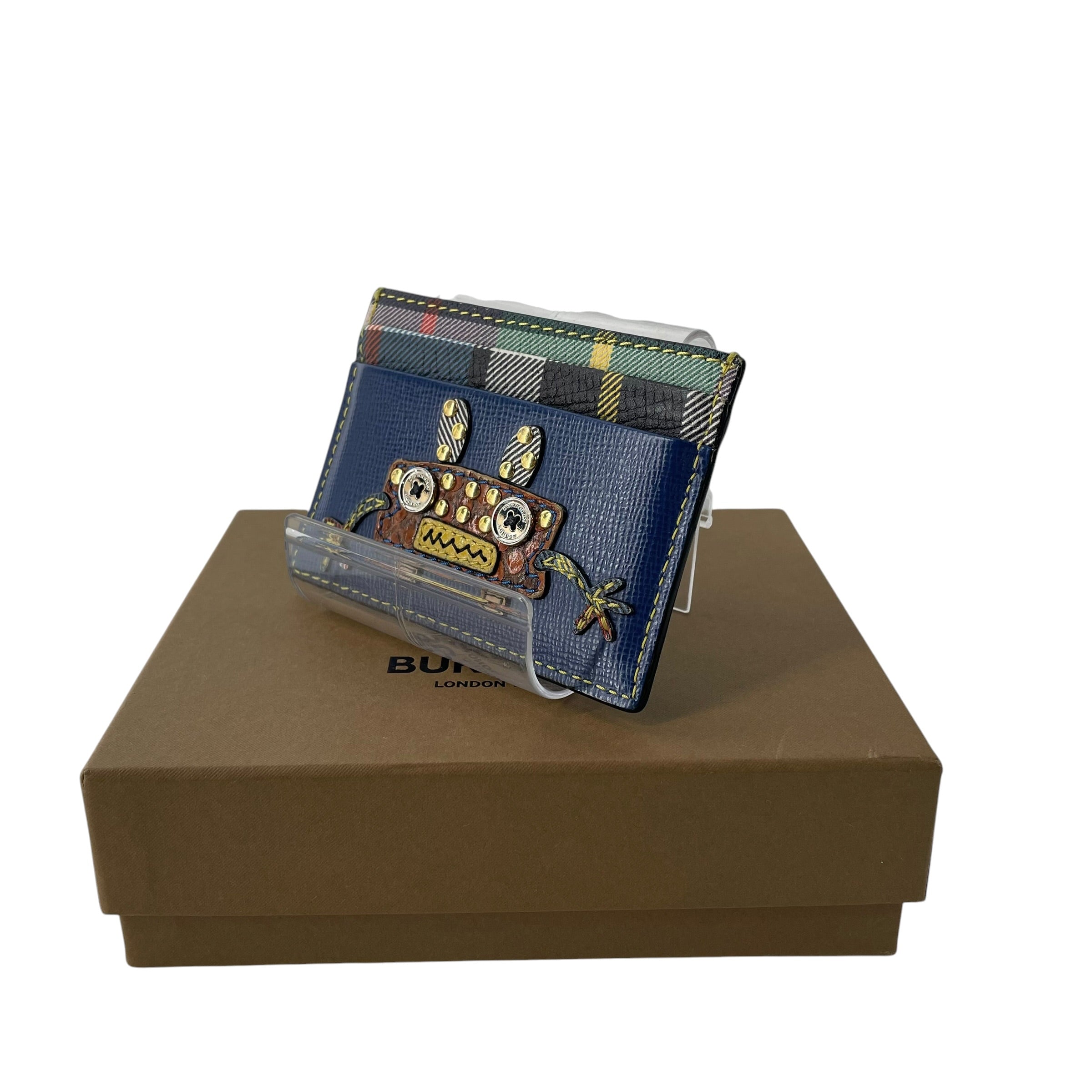 BURBERRY LONDON/Wallet/All Over Print/Leather/BLU/M's/  CREATURE APPLIQUE view 2