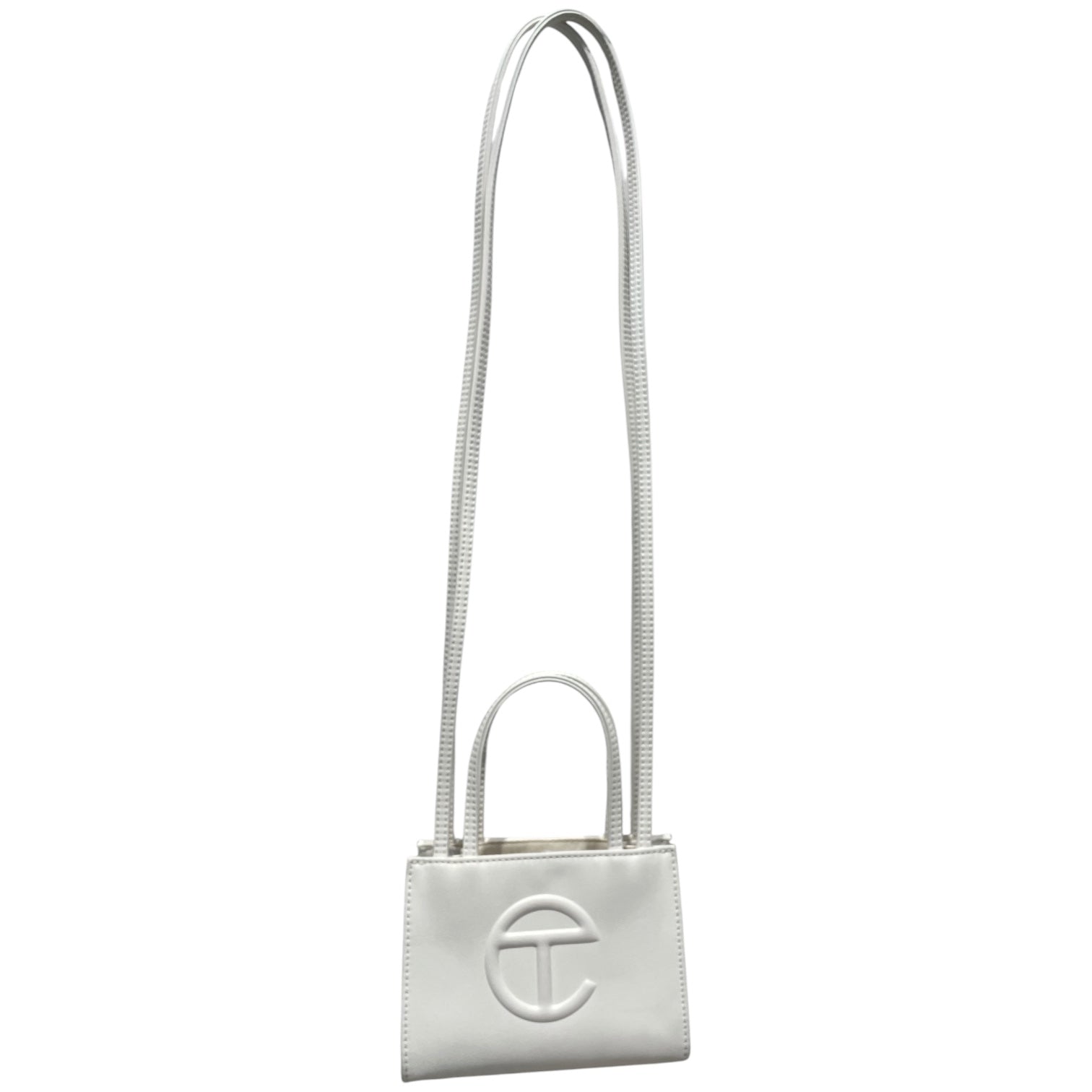 Telfar/Tote Bag/Leather/WHT/TELFAR SMALL SHOPPING BAG view 1