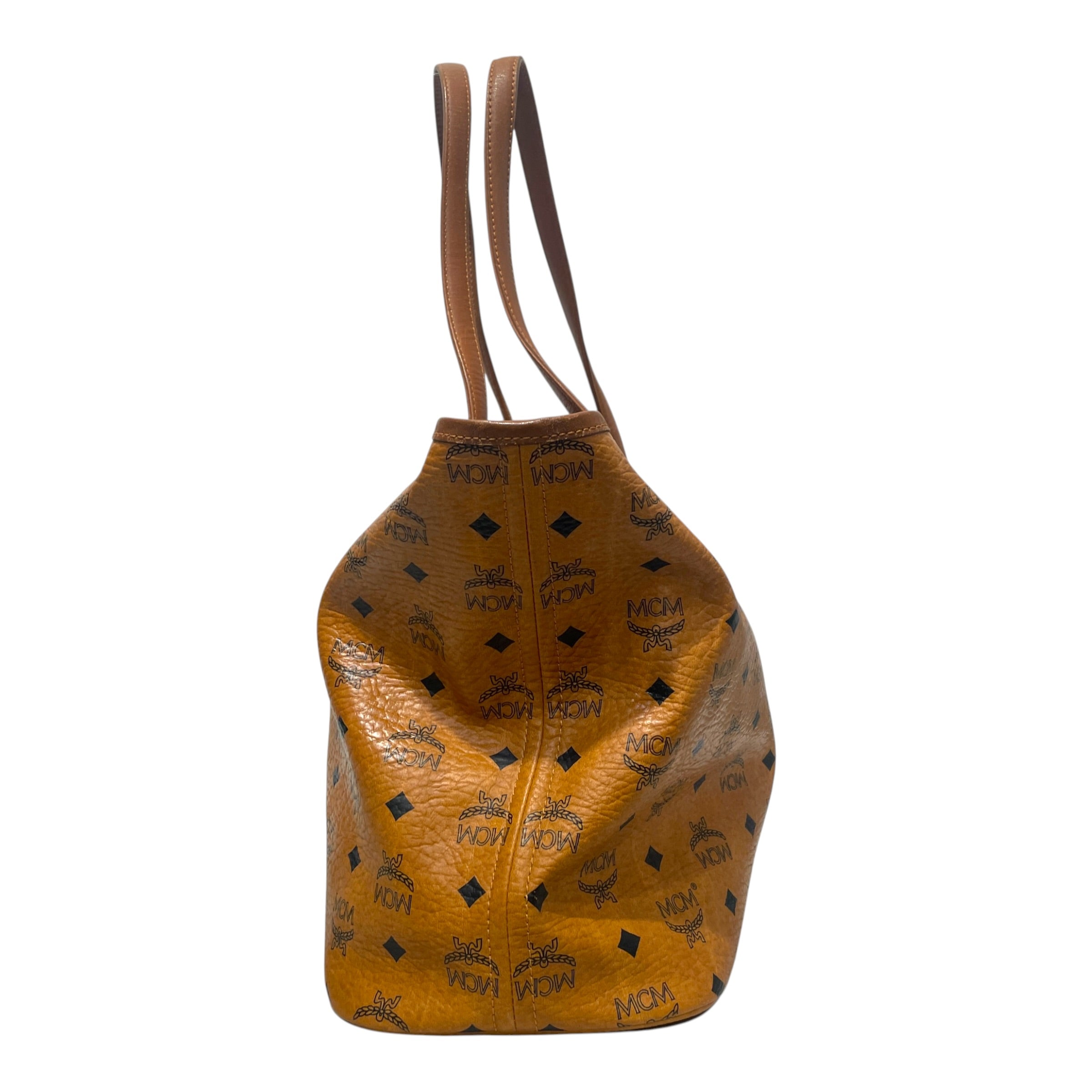 MCM/Tote Bag/Leather/BRW/Monogram tote bag view 4