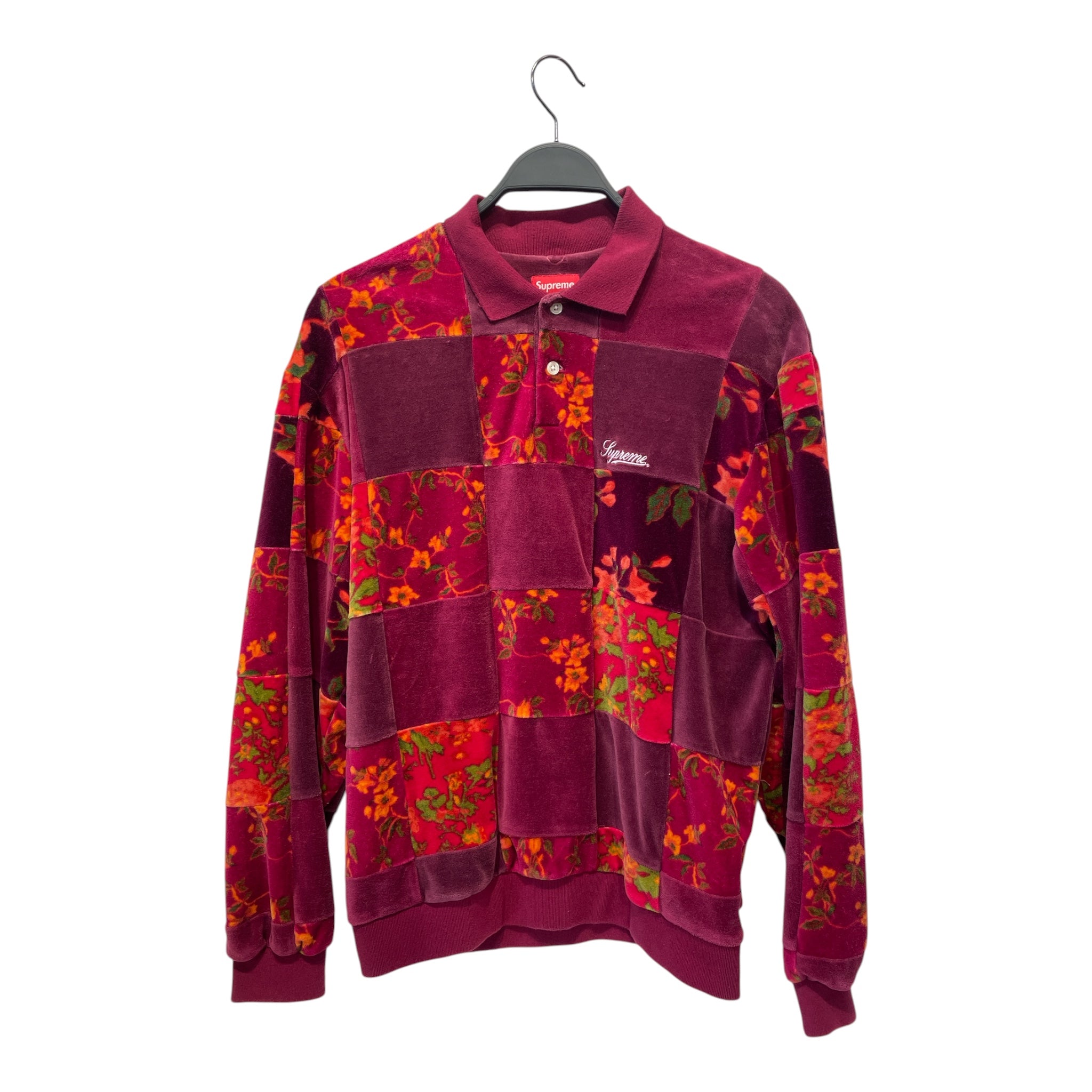 Supreme/Polo Shirt/PATCHWORK VELOUR view 1