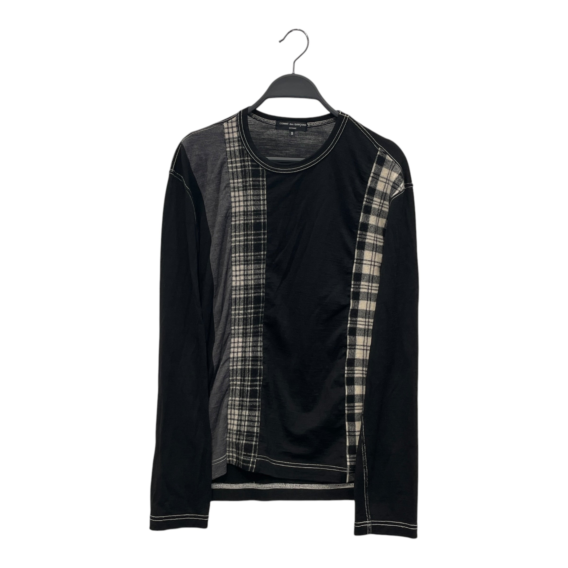 COMME des GARCONS HOMME/LS T-Shirt/S/Cotton/BLK/Stripe/BLK AND WHT STRIPE view 1