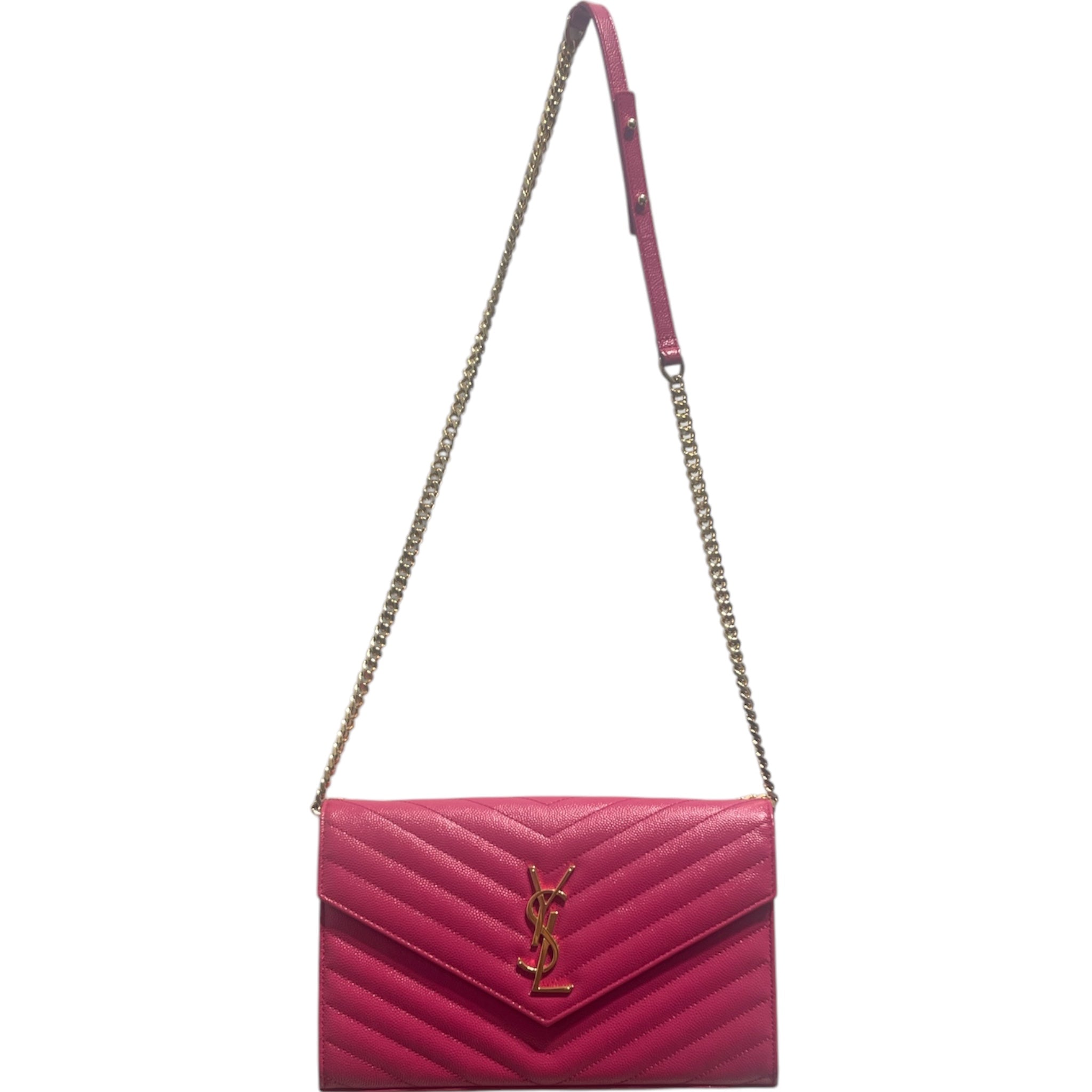 SAINT LAURENT/Cross Body Bag/PNK/HOT PINK CASSANDRE ENVELOPE view 1