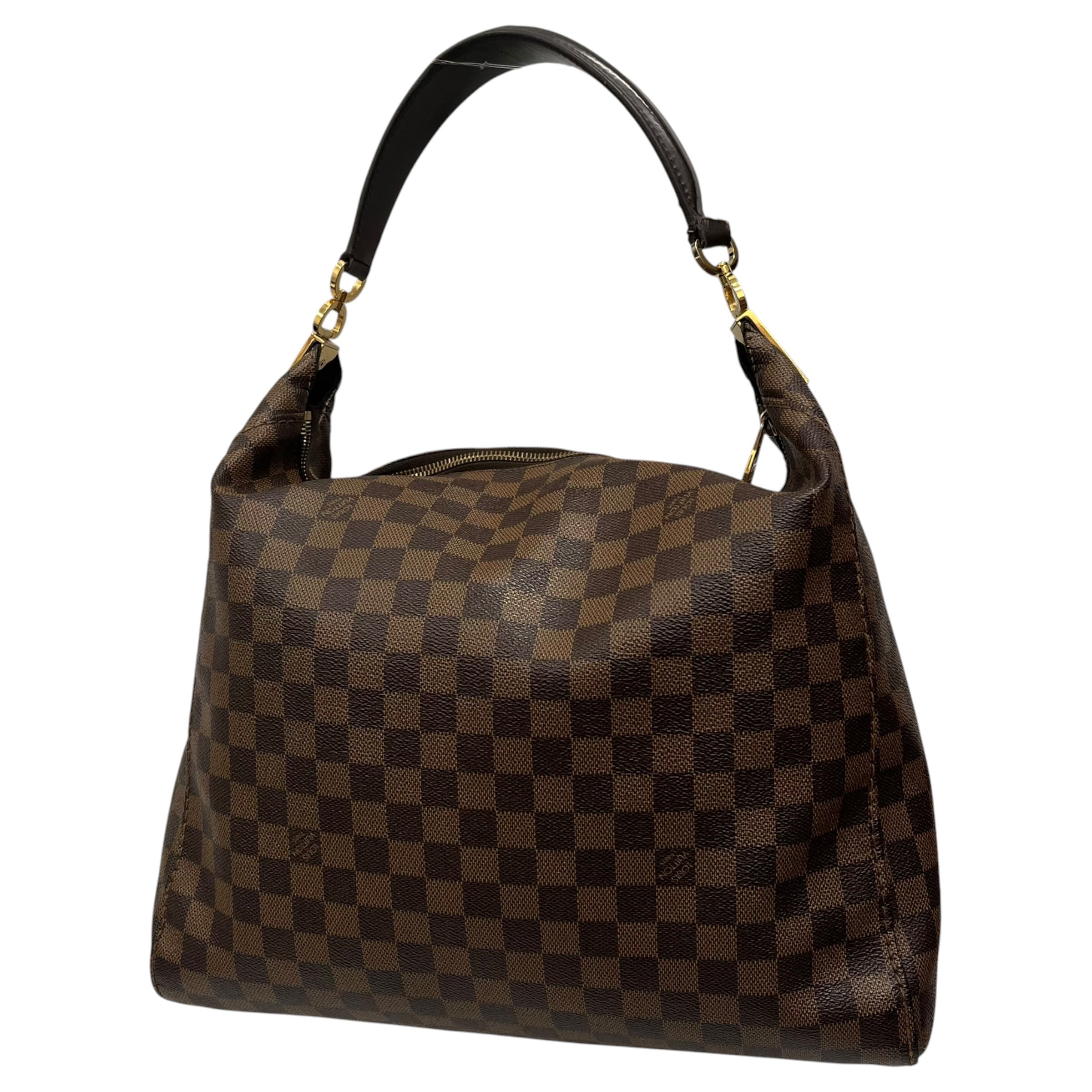 LOUIS VUITTON/Hand Bag/Plaid/Leather/BRW/Damier Ebene Portobello view 2