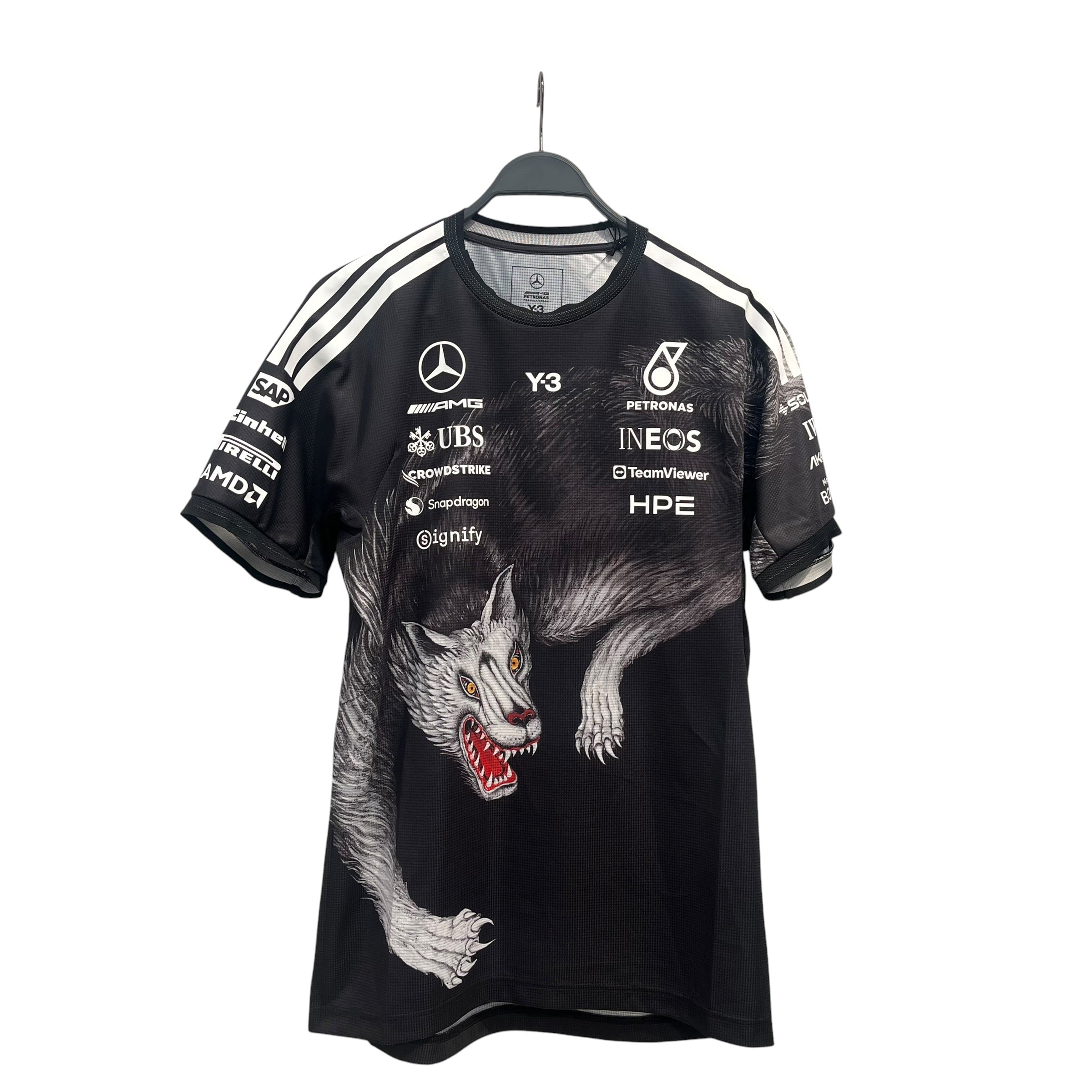 Y-3/adidas/T-Shirt/M/Polyester/BLK/Graphic/MERCEDES AMG WOLF GRAPHIC view 1