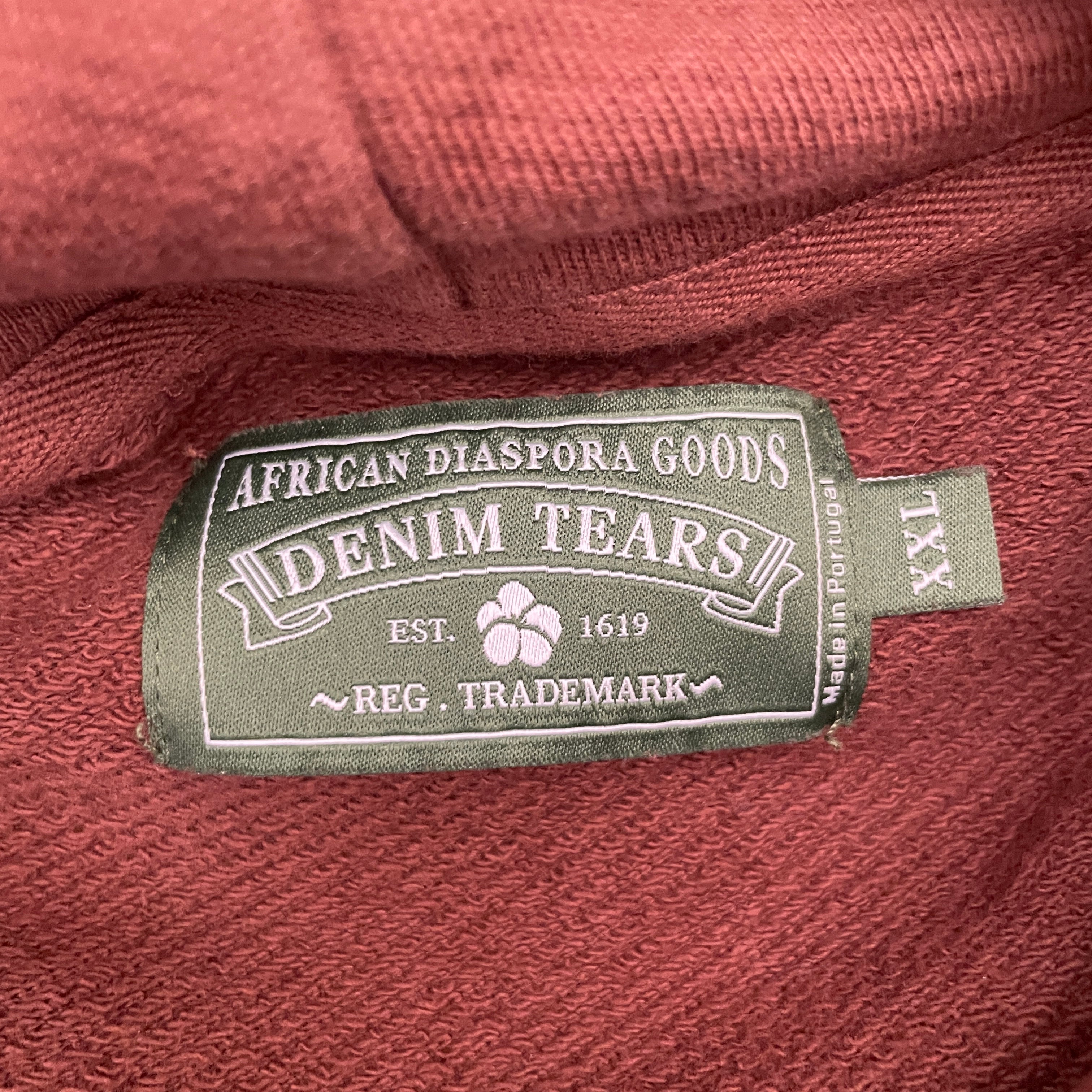 DENIM TEARS/Hoodie/XXL/Cotton/BRW/ view 3
