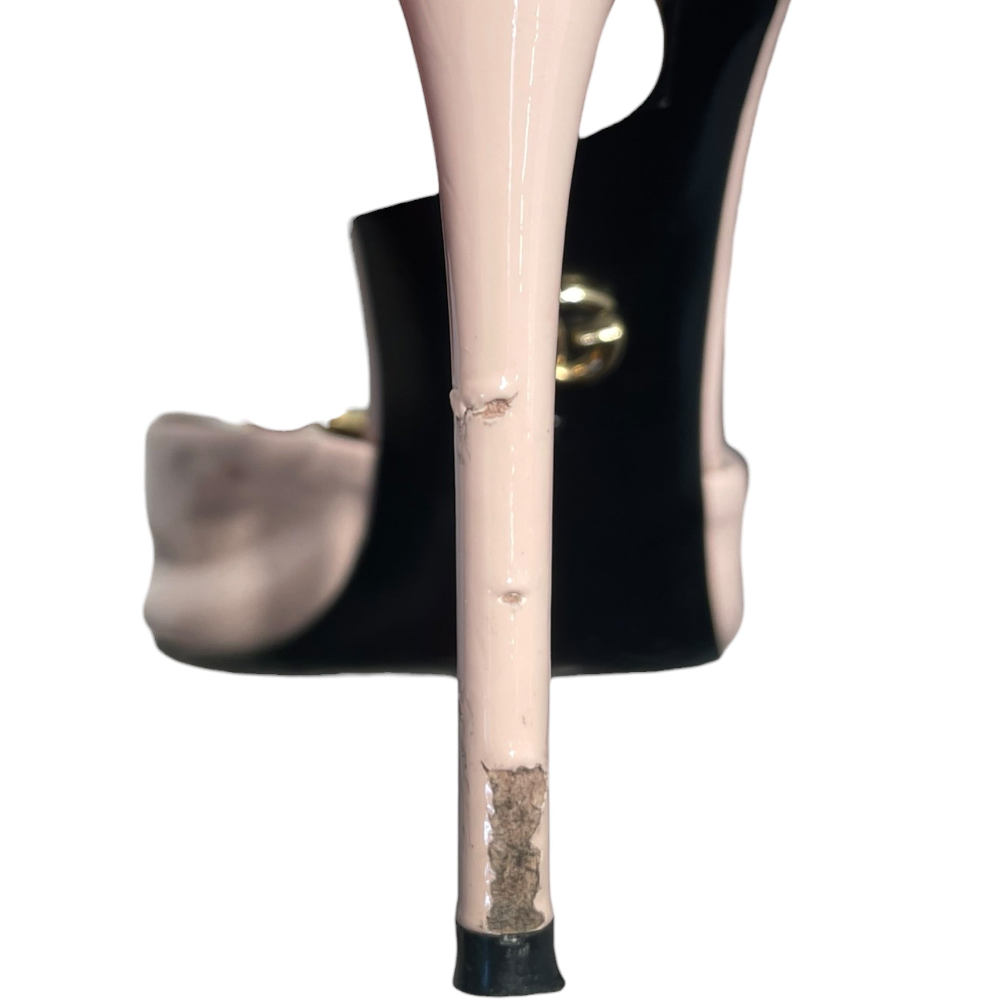 DOLCE&GABBANA/Heels/EU 37/Leather/PNK/PEEP TOE GOLD DG view 5