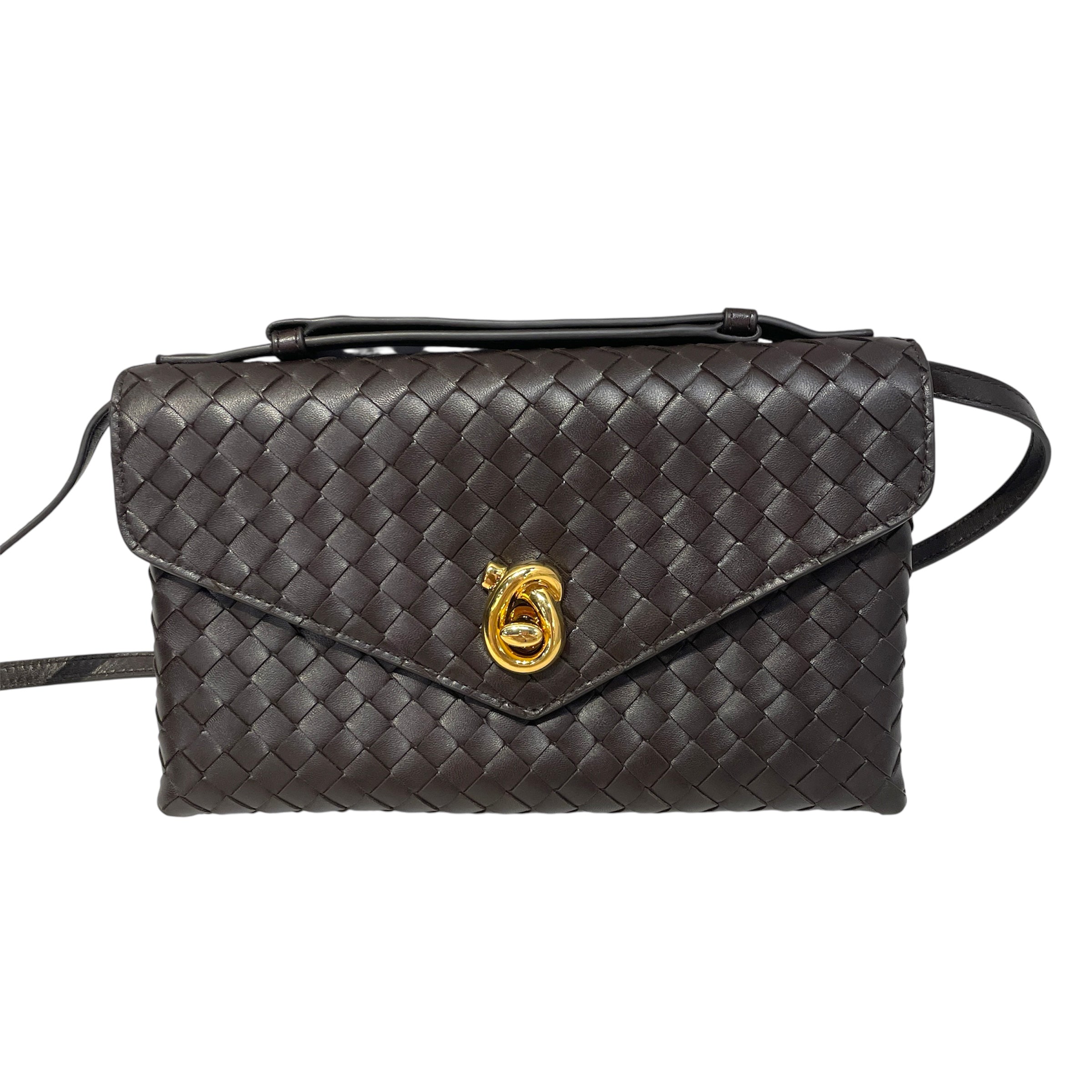 BOTTEGA VENETA/Cross Body Bag/Leather/BLK/knot lock view 3