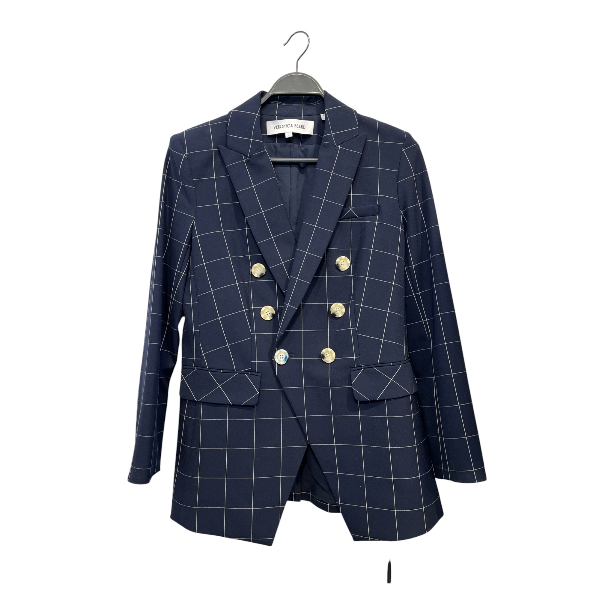 VERONICA BEARD/Tailored Jkt/6/Gingham Check/Polyester/NVY/ view 1