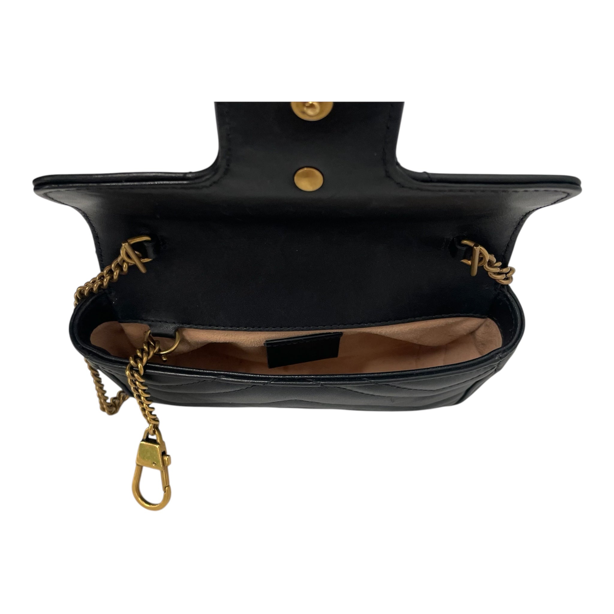 GUCCI/Cross Body Bag/Leather/BLK/MARMONT MINI QUILTED 476433 view 4