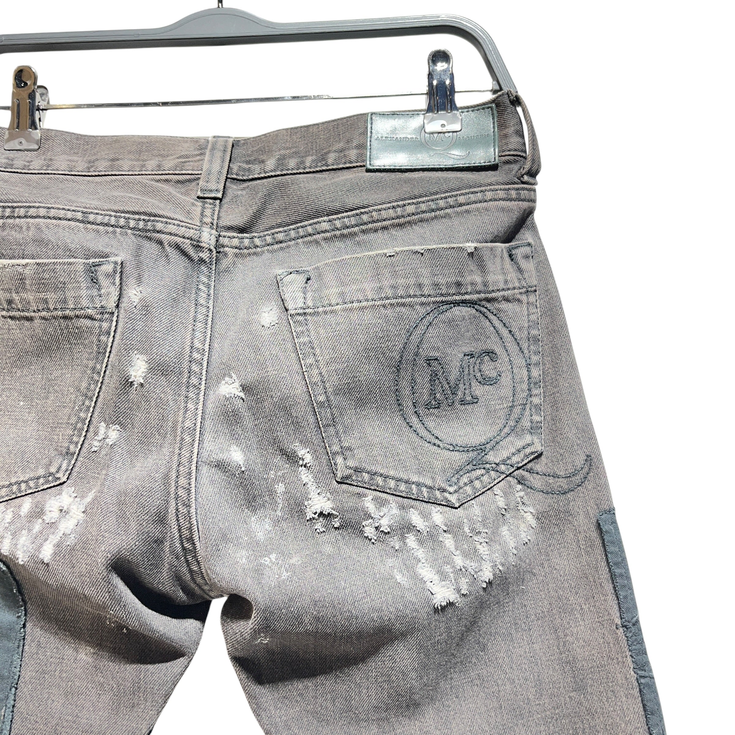 Alexander McQueen/Skinny Pants/28/Denim/BLK/PATCHWORK DENIM view 6
