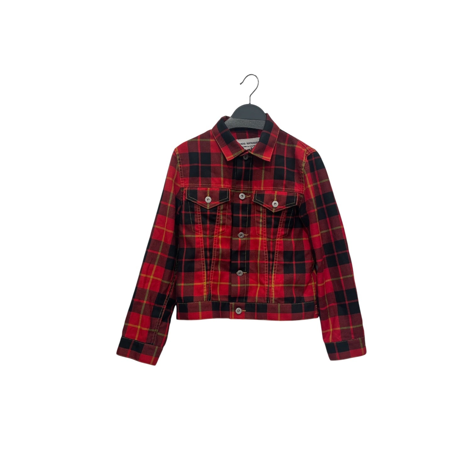 JUNYA WATANABE COMME des GARCONS/Flannel Shirt/XS/Plaid/Cotton/RED/FLANNEL JCDG DENIM view 1