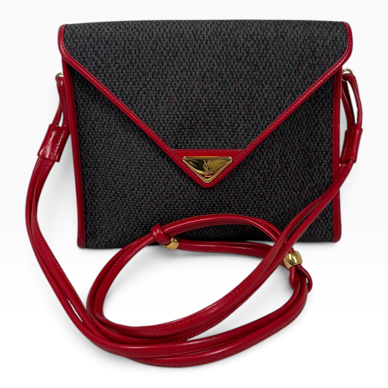 YVES SAINT LAURENT/Cross Body Bag/Leather/GRY/CASSANDRA LEATHER SHOULDER BAG view 1