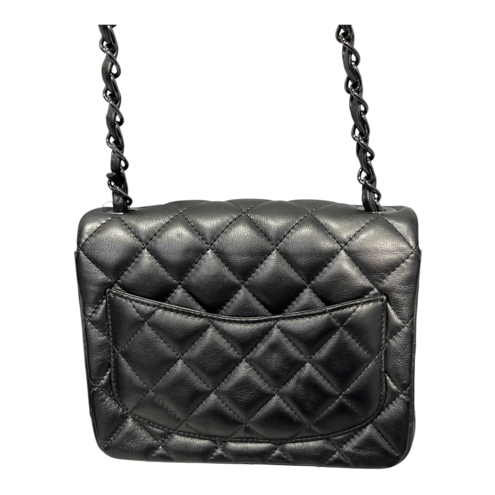 CHANEL/Cross Body Bag/Leather/GRY/429wg47 view 4