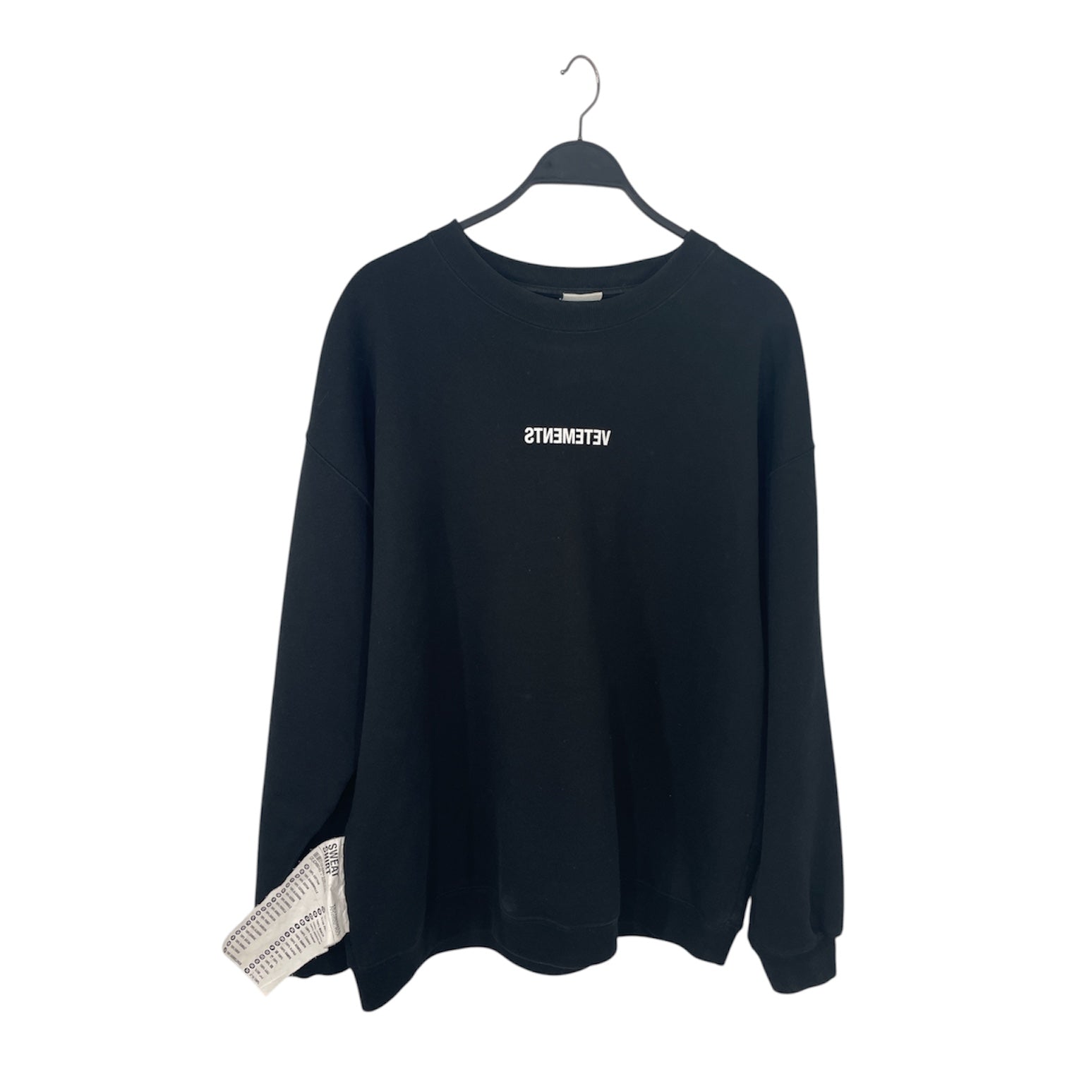 VETEMENTS/Sweatshirt/Cotton/BLK/SWEATER view 1