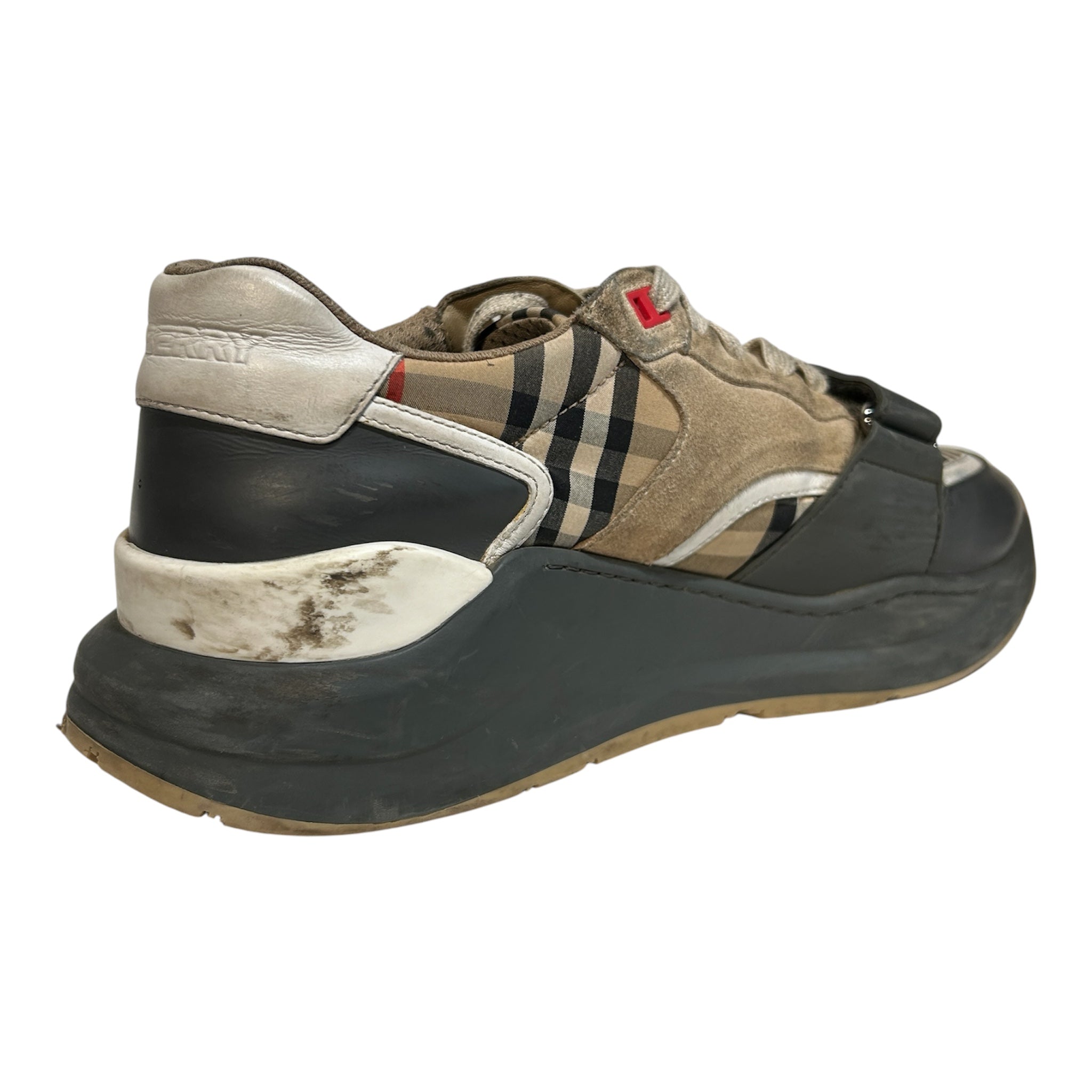 BURBERRY/Low-Sneakers/EU 44/Plaid/BEG/ramsey view 4