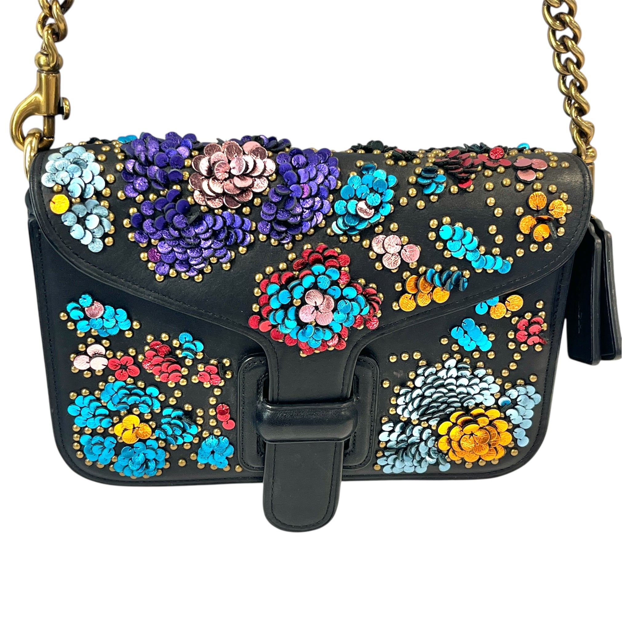 COACH/RODARTE/Cross Body Bag/Floral Pattern/Leather/BLK/A1773-11494 view 3