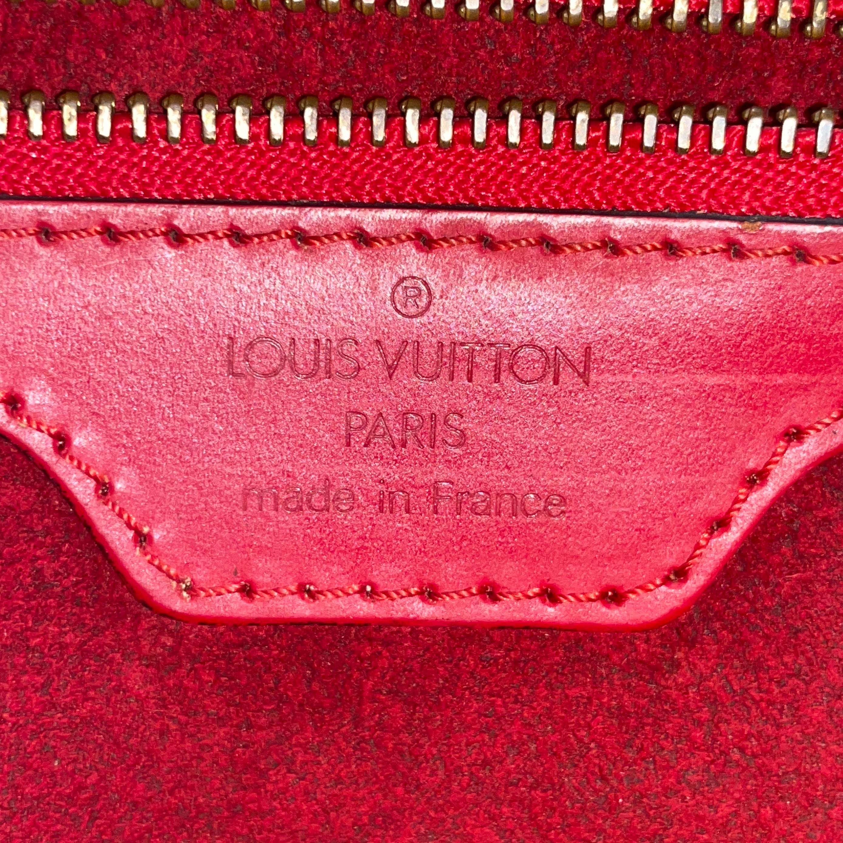 LOUIS VUITTON/Hand Bag/Leather/RED/Lussac Epi Leather Top Handle view 6