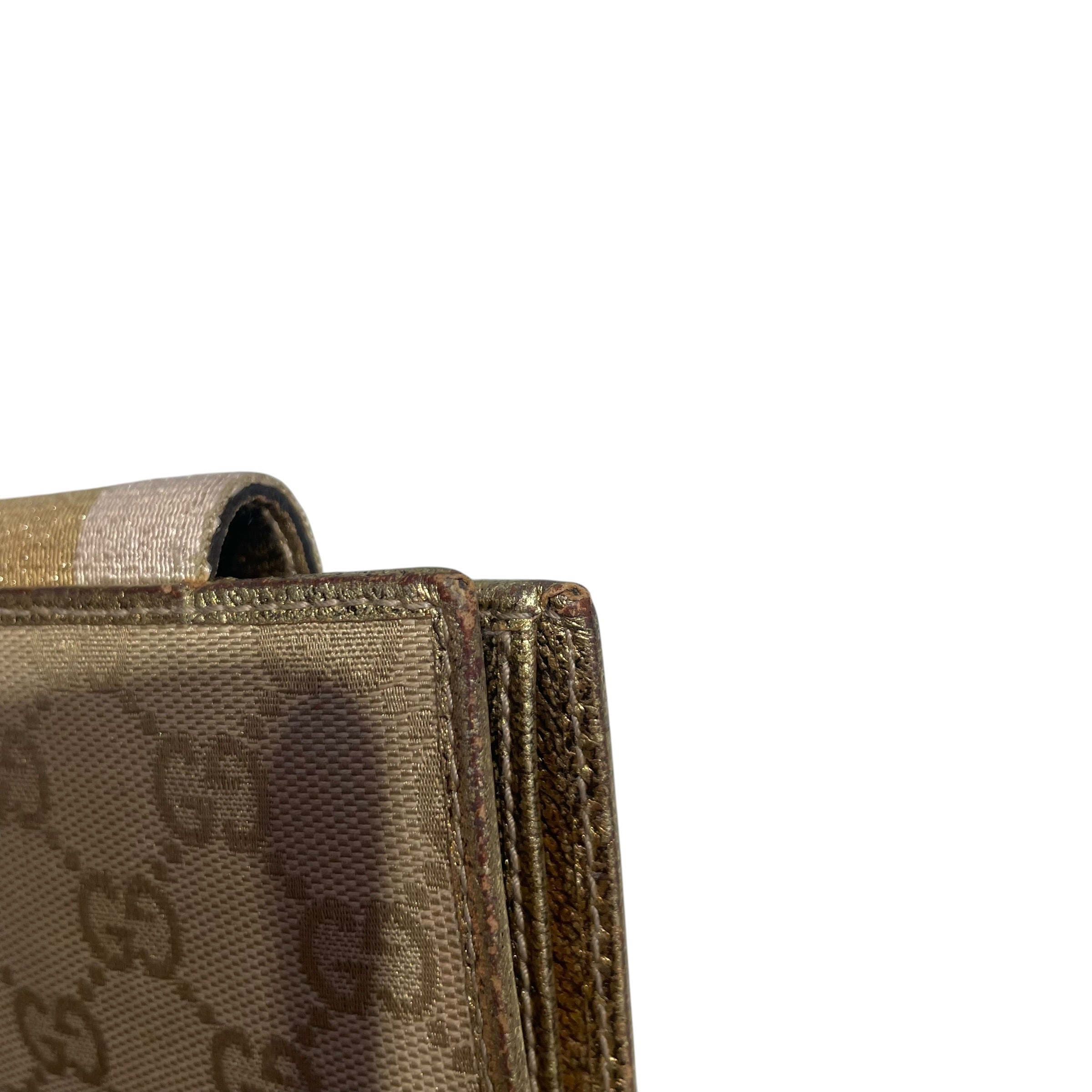 GUCCI/Wallet/Leather/BEG/L's/Pink & Gold French Flap view 7