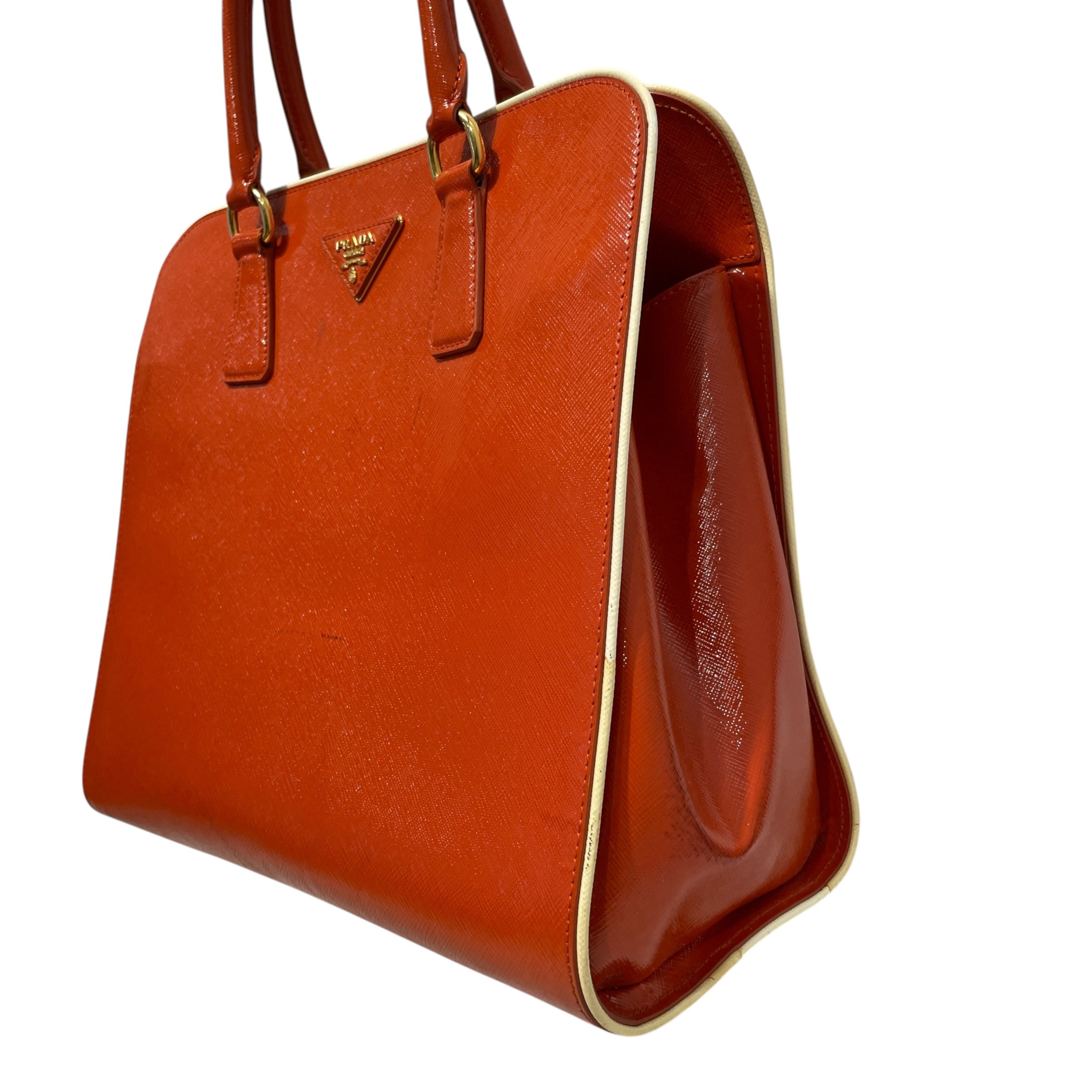 PRADA/Bag/Leather/ORN/Saddiano Top Handle Tote view 2