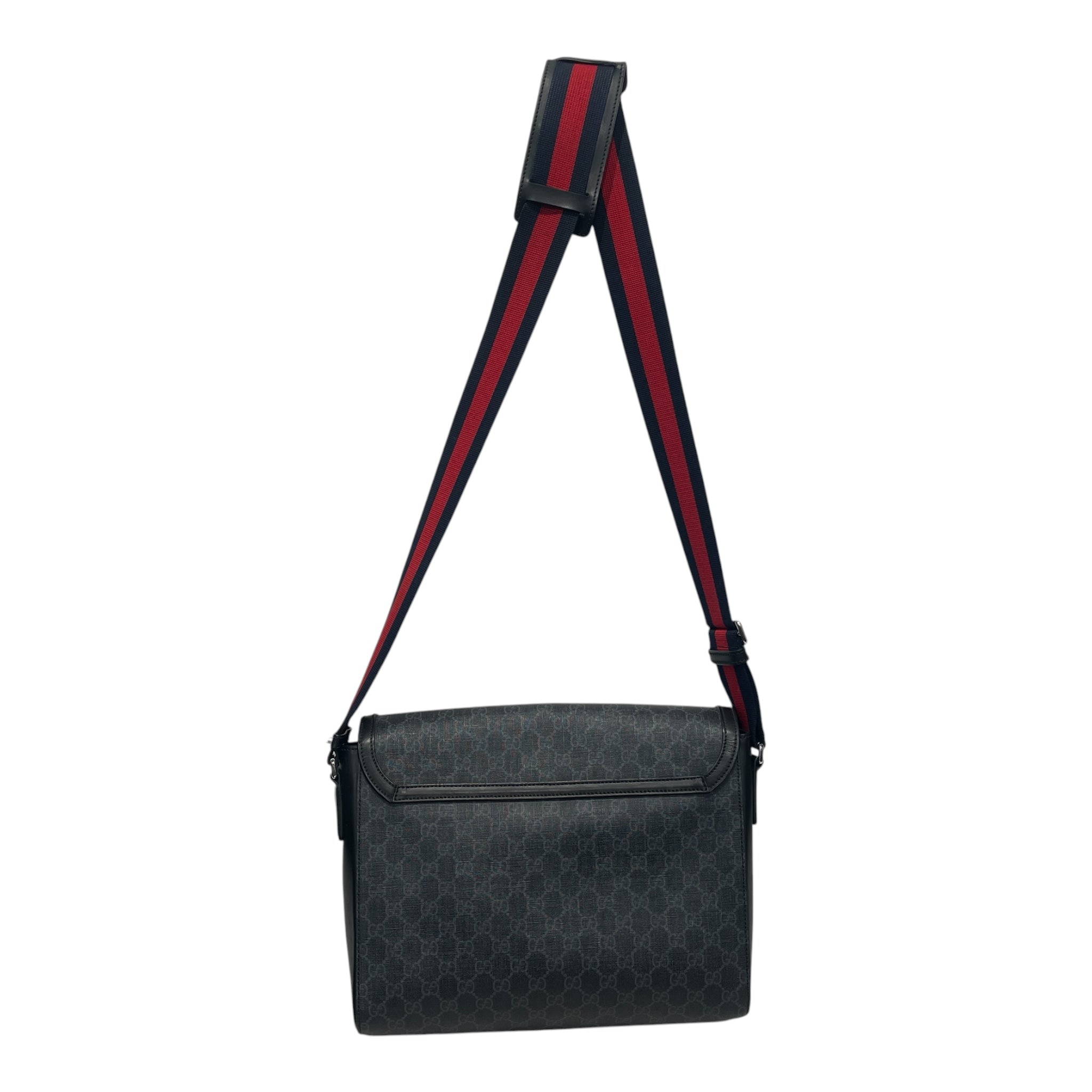 GUCCI/Bag/Monogram/Cotton/BLK/FLAP MESSANGER GG SUPREME view 2