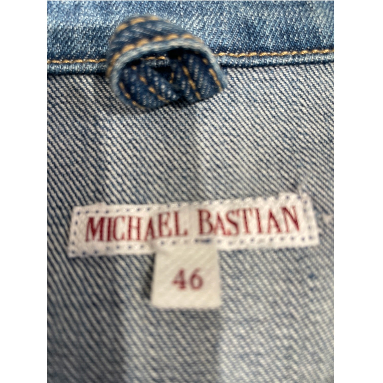 MICHAEL BASTIAN/Denim Jkt/46/Denim/BLU/CROSS STITCHING view 3