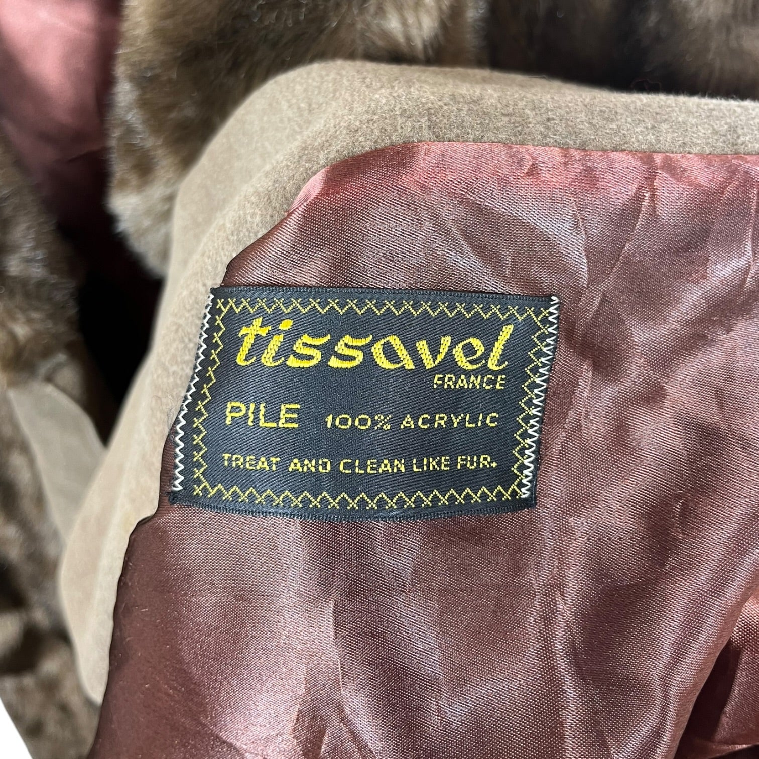 Vintage/Coat/Fur/BRW/FUR-TRIMMED COAT view 3