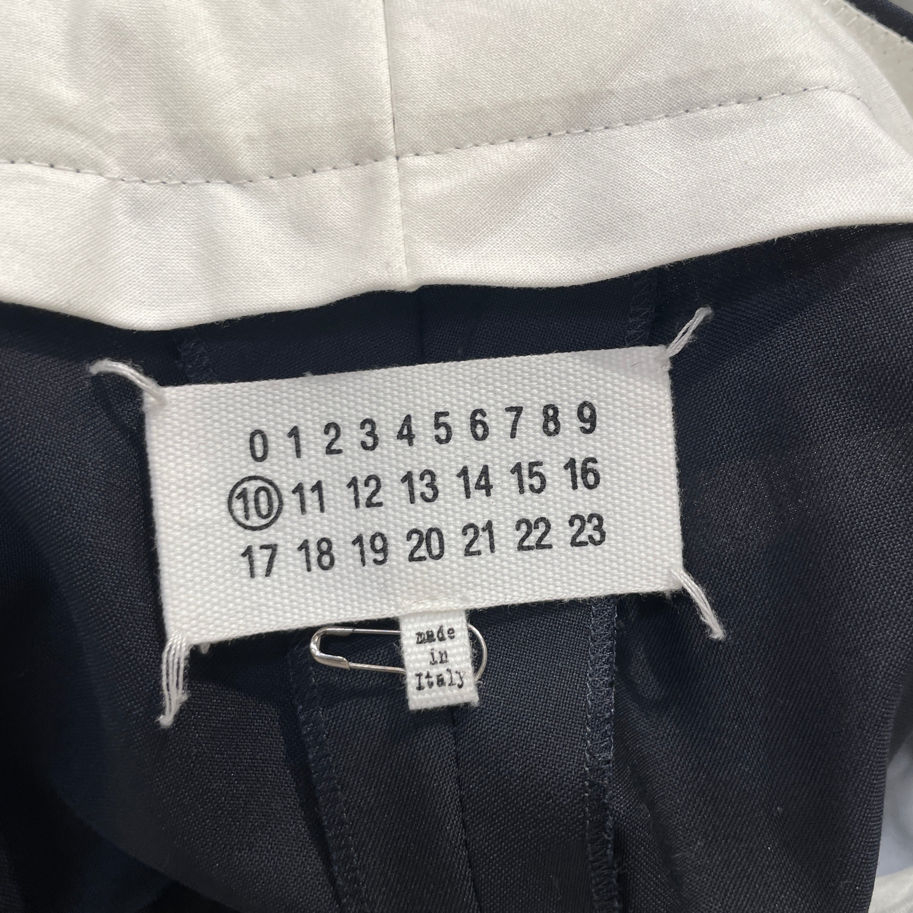 Maison Margiela/Pants/44/Wool/NVY/SLV ZIPPERS WHT INNER WAISTBAN view 3