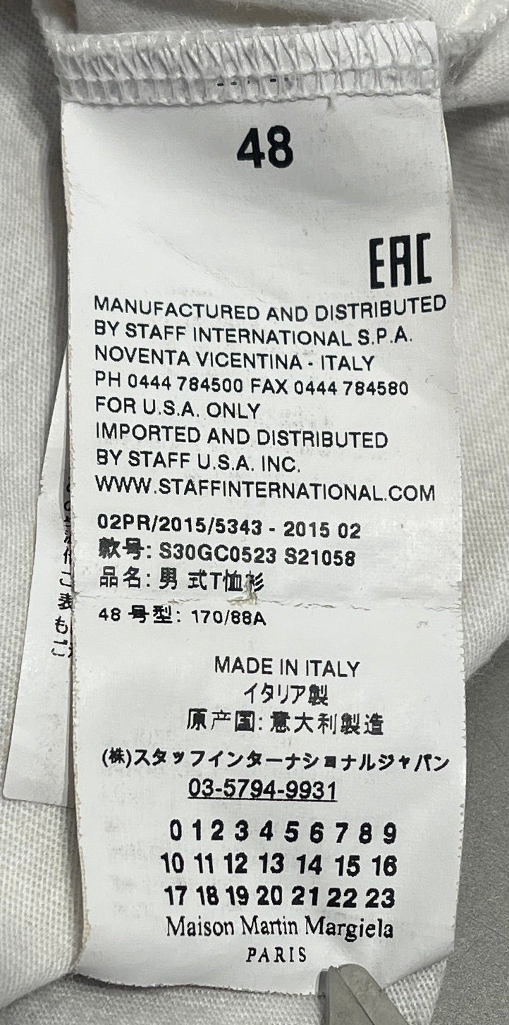 Maison Margiela/T-Shirt/48/Cotton/WHT/VIVEZ BIE RED PATCHWORK TEE view 4