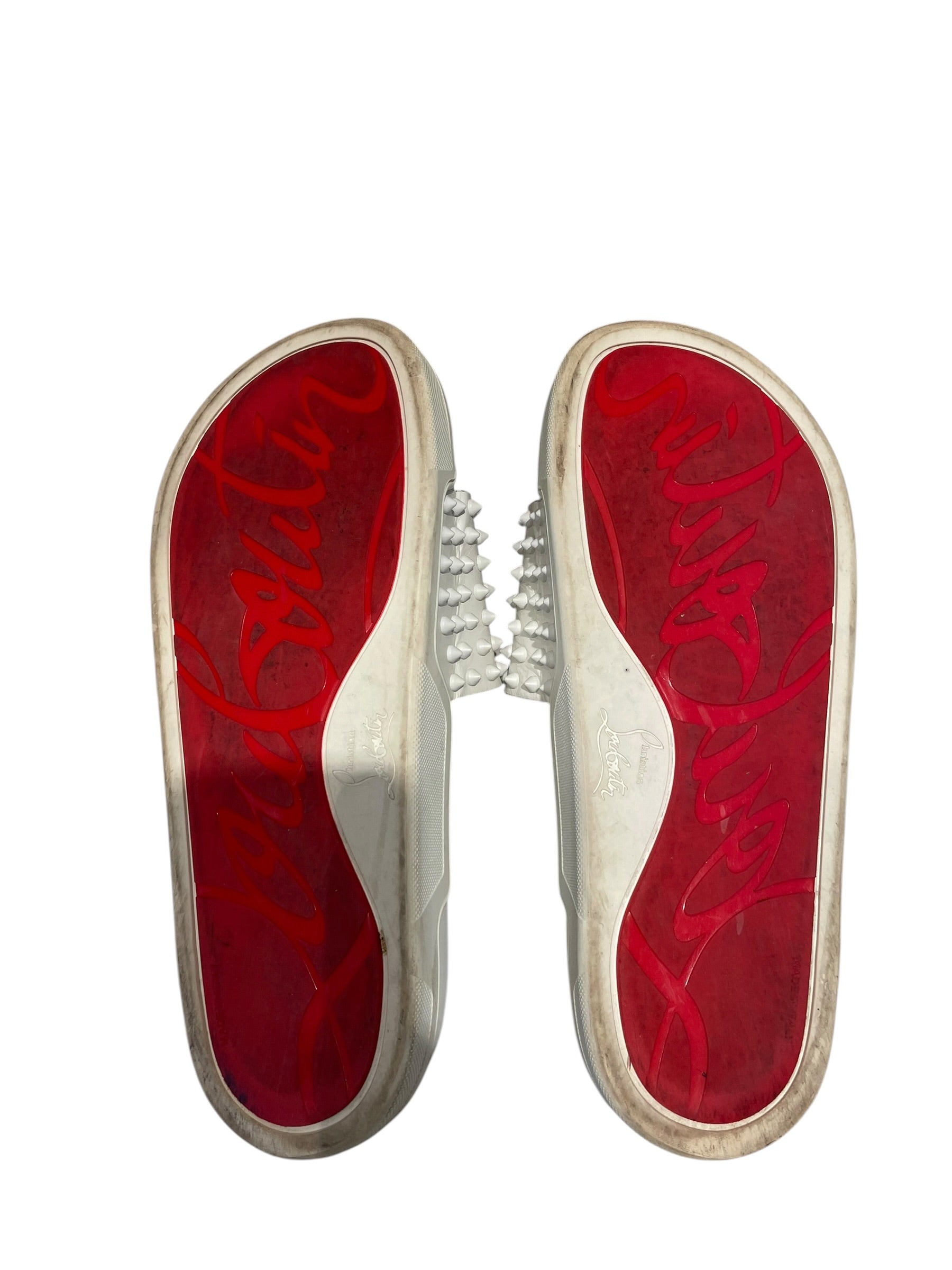 Christian Louboutin/Sandals/EU 42/WHT/Pool Spike Slides view 5