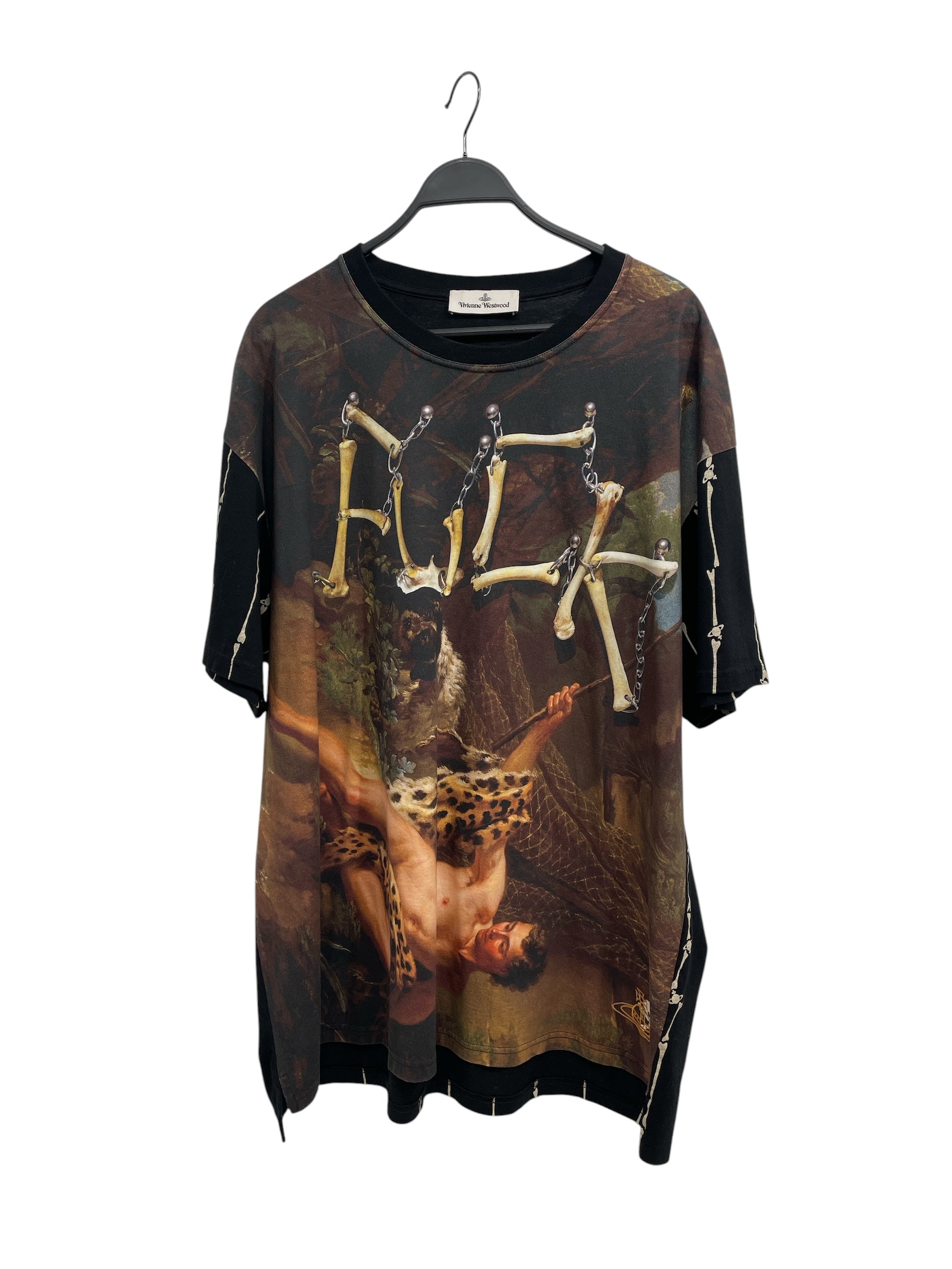 Vivienne Westwood/T-Shirt/XXXL/Cotton/MLT/All Over Print/"FUCK" BONES/AOP BONES BACK view 1
