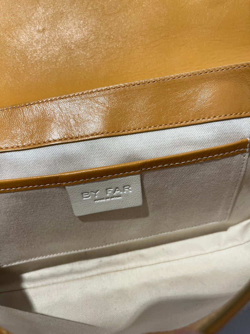 BY FAR/Hand Bag/Leather/CML/BAGUETTE STYLE BUCKLE BAG