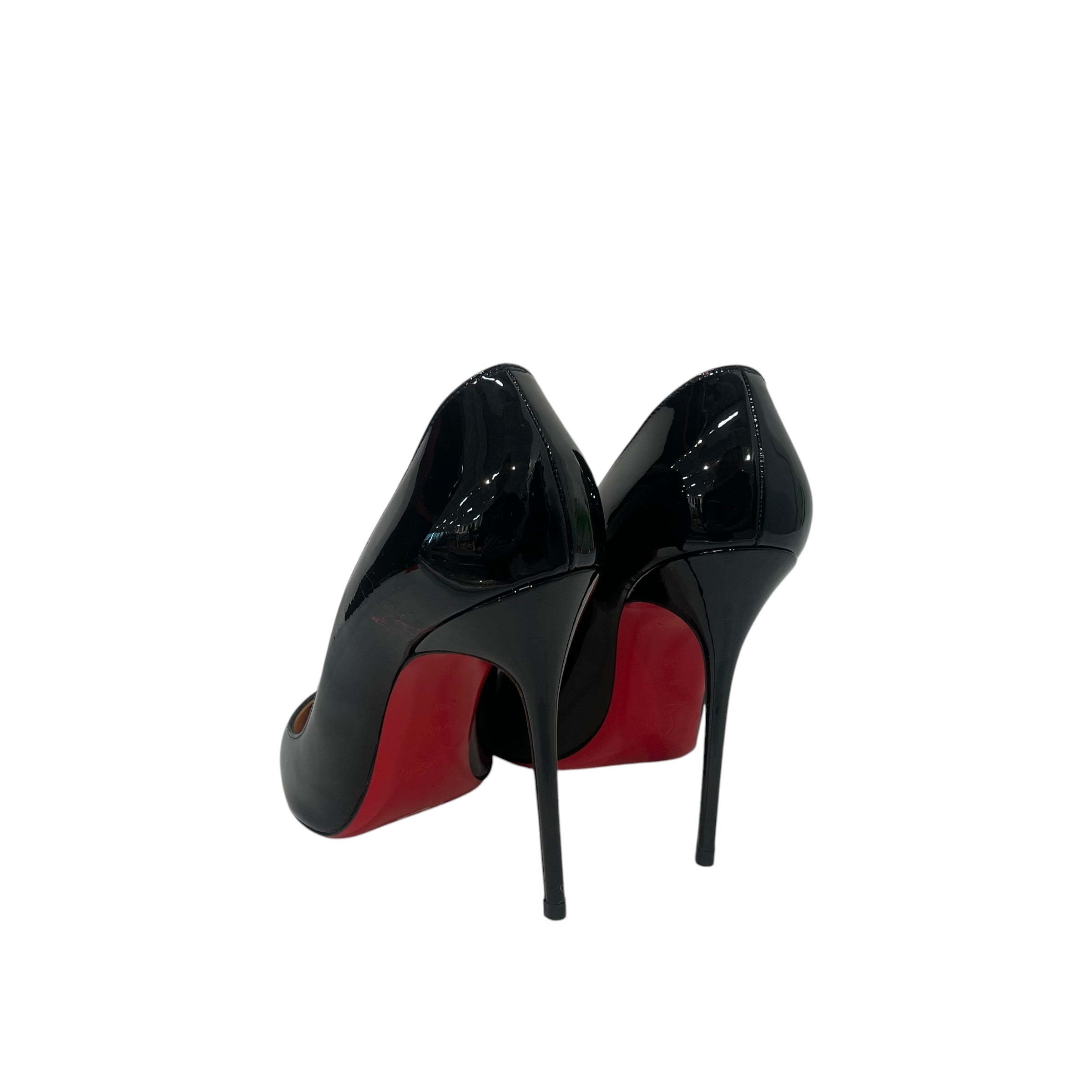 Christian Louboutin/Heels/EU 39.5/Leather/BLK/corneille patent view 2