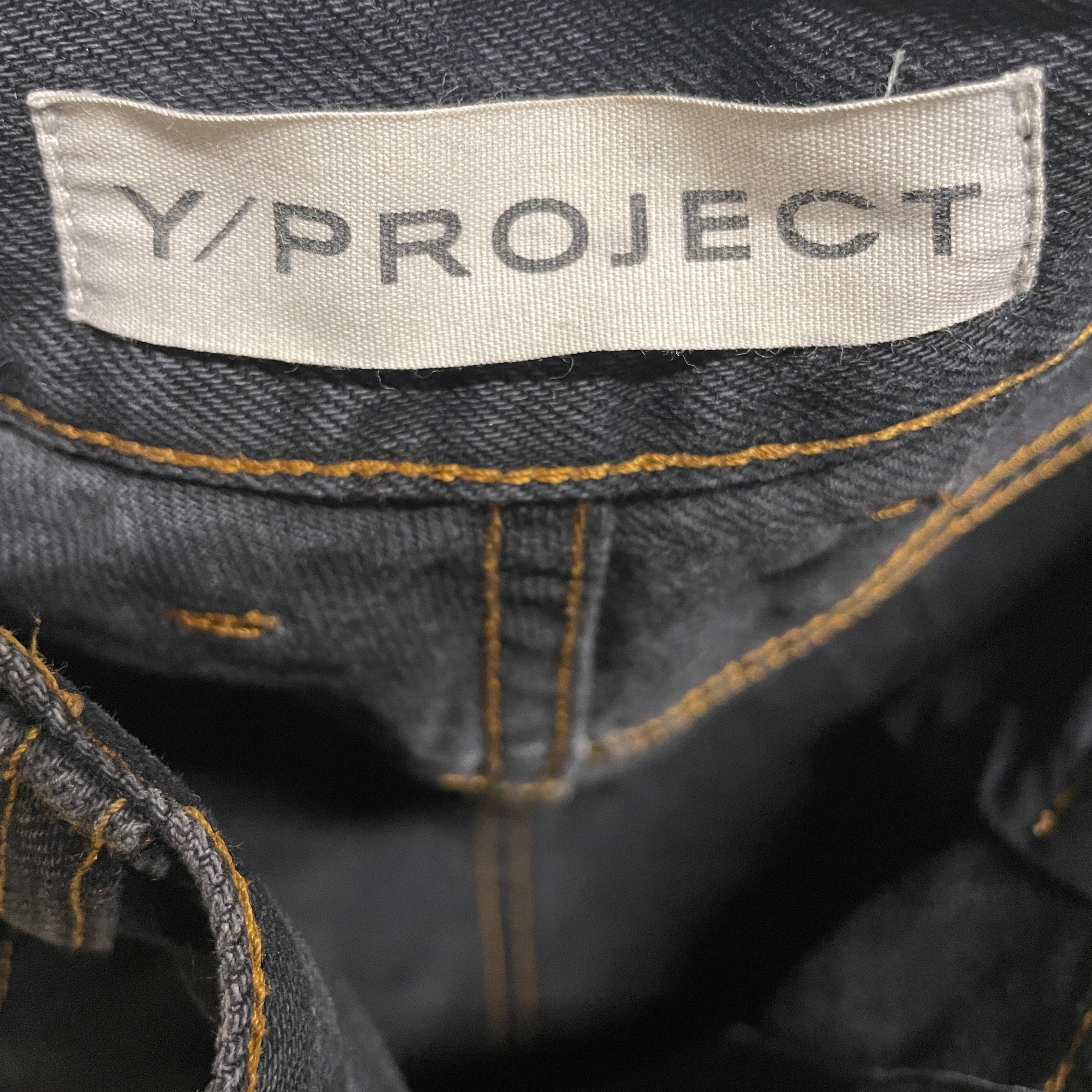 Y/PROJECT/Pants/32/Denim/BLK/BUTTON DOUBLE LAYERED view 5